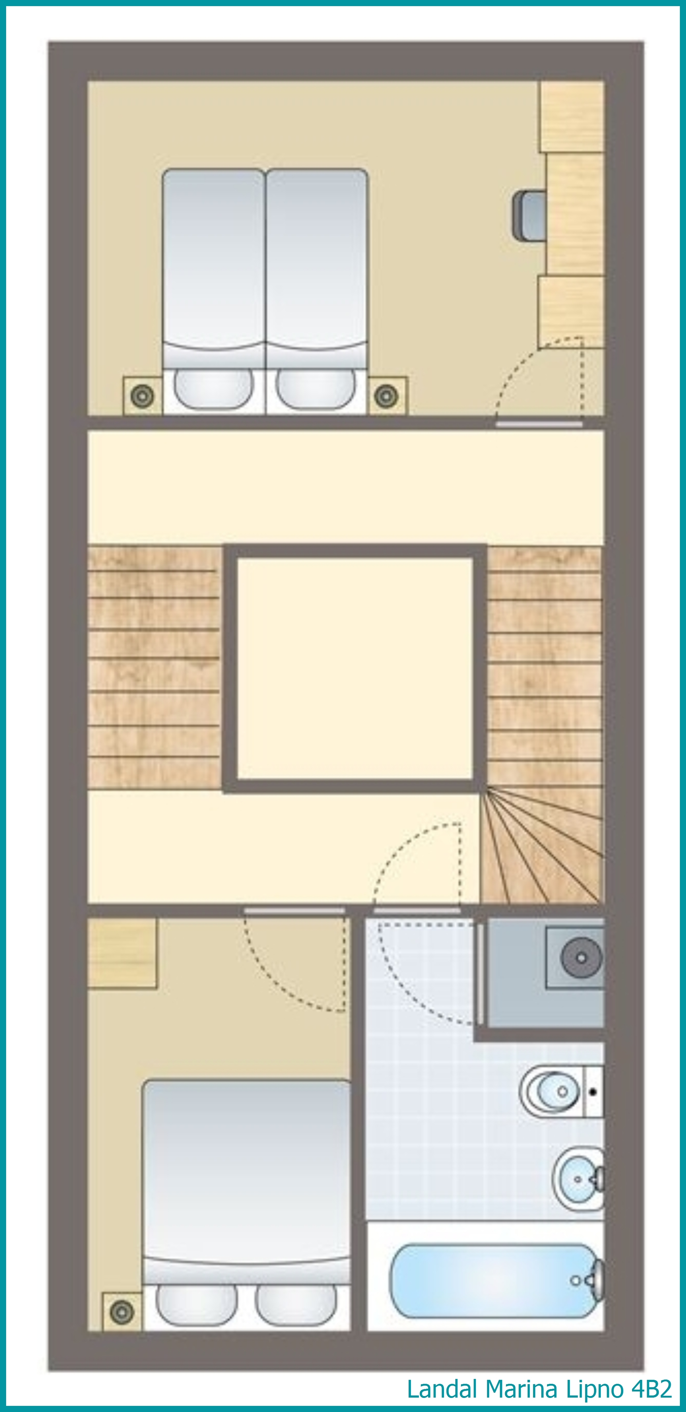 4-Personen-Ferienhaus 4B2 in Marina Lipno