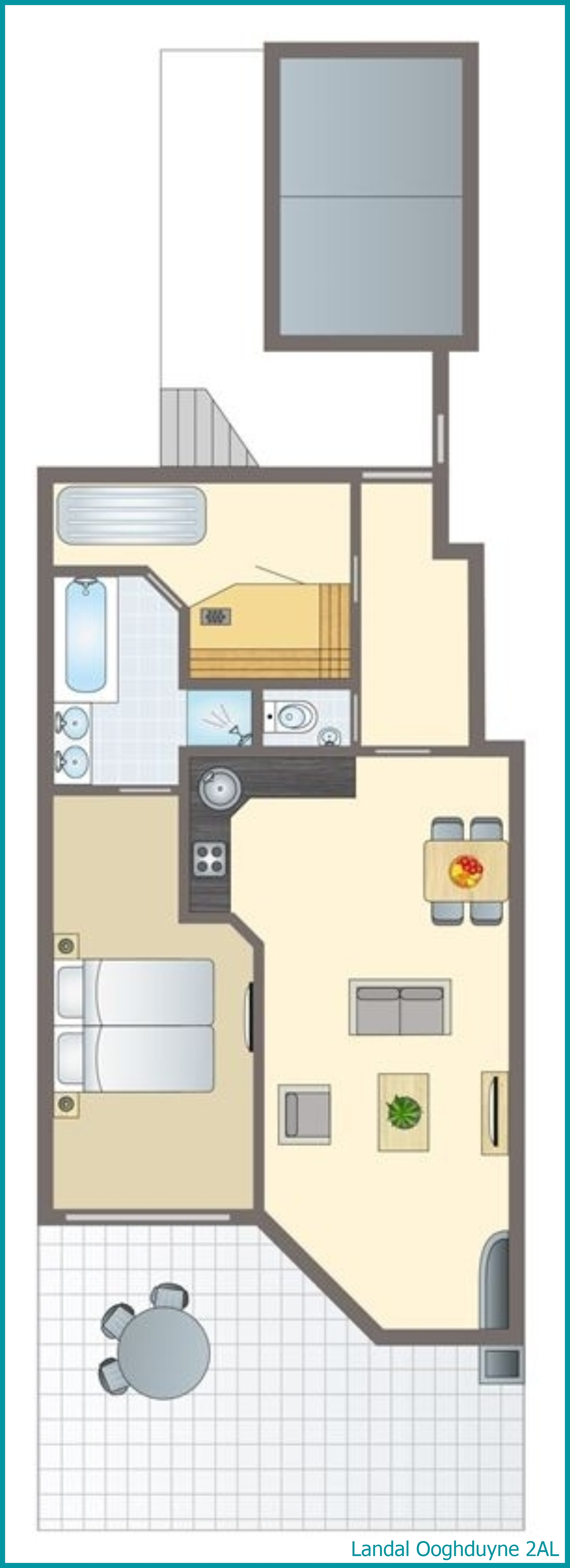 2-Personen-Ferienwohnung 2AL in Ooghduyne