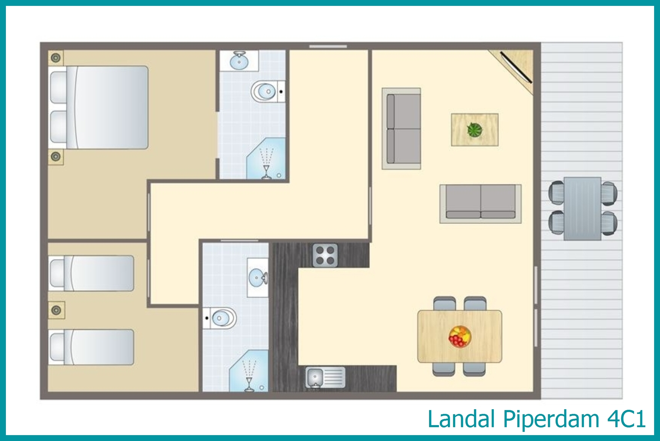4-Personen-Chalet 4C1 in Piperdam