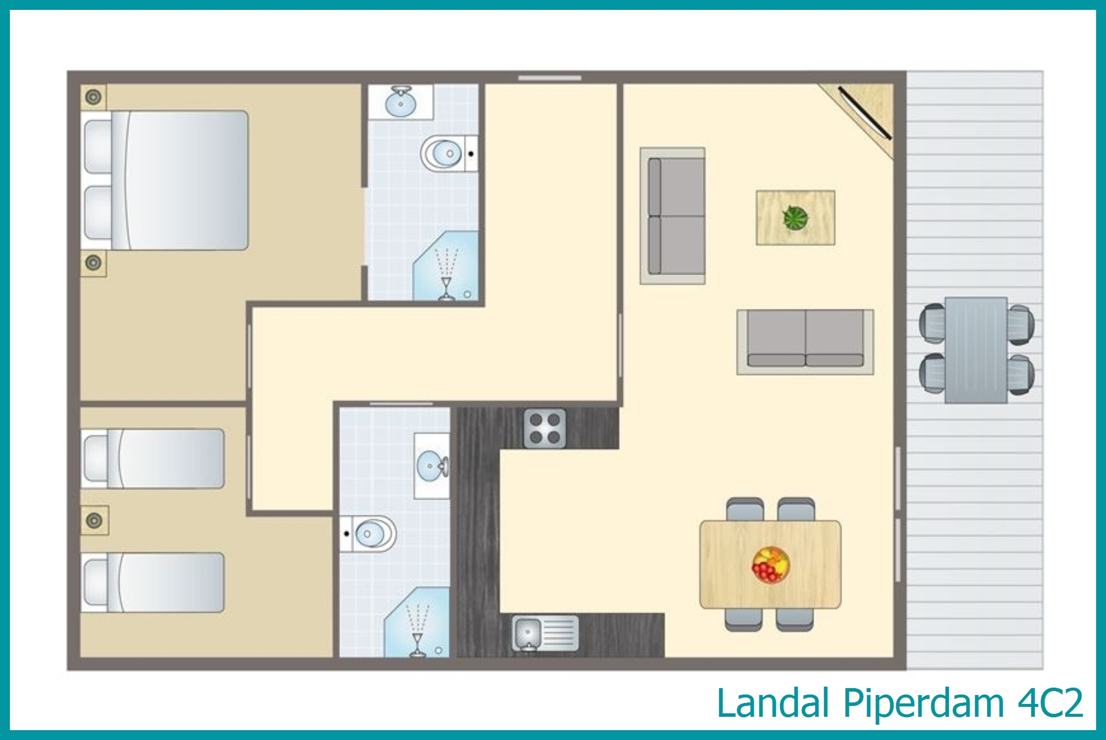 4-Personen-Chalet 4C2 in Piperdam