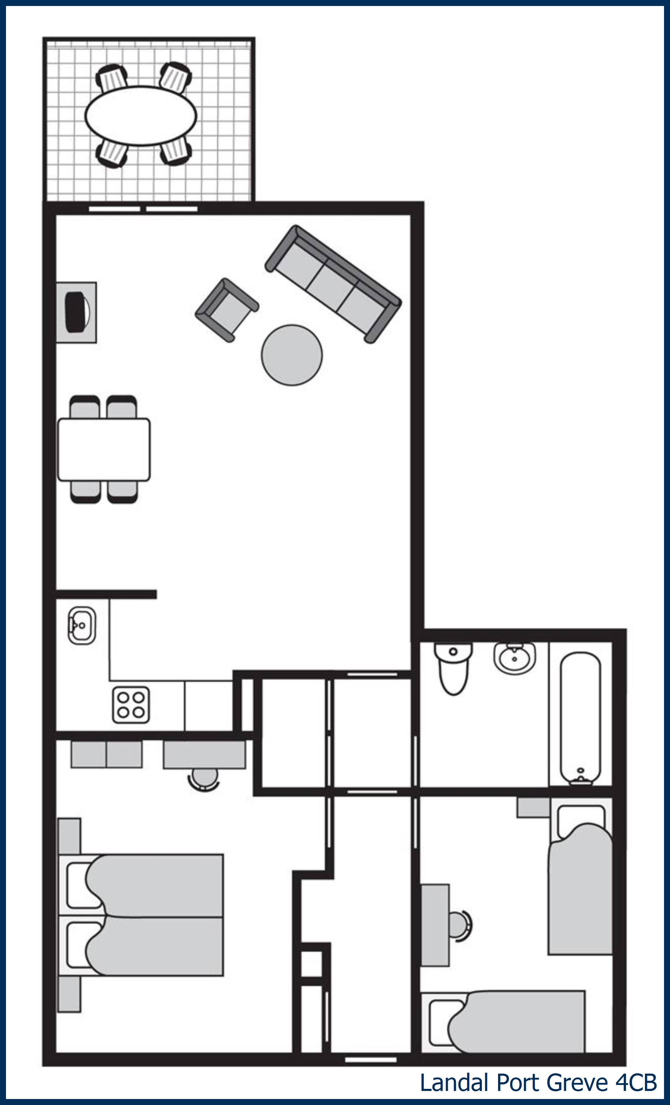 Appartement 4CB à Port Greve