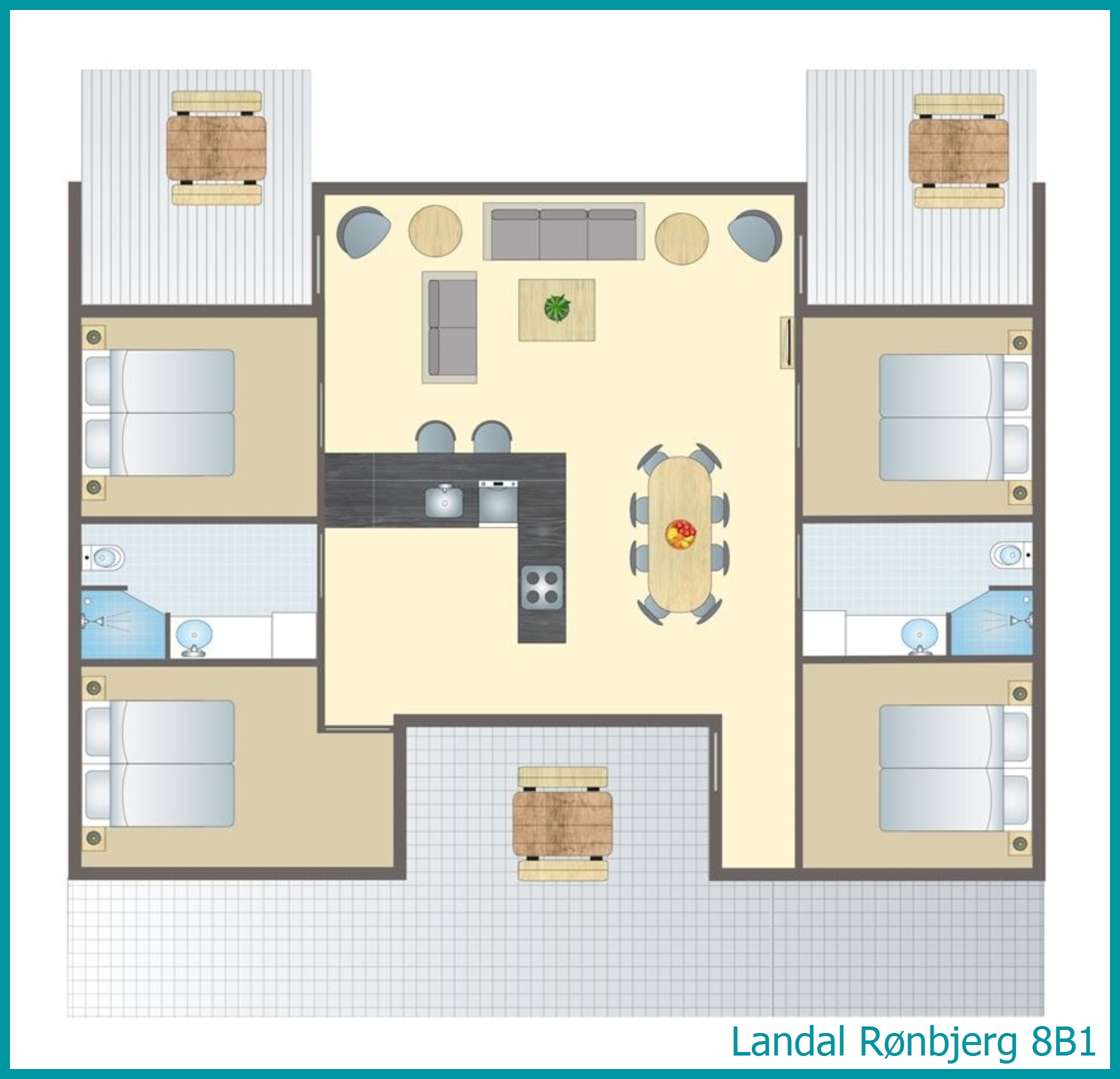 8-Personen-Ferienhaus 8B1 in Rønbjerg
