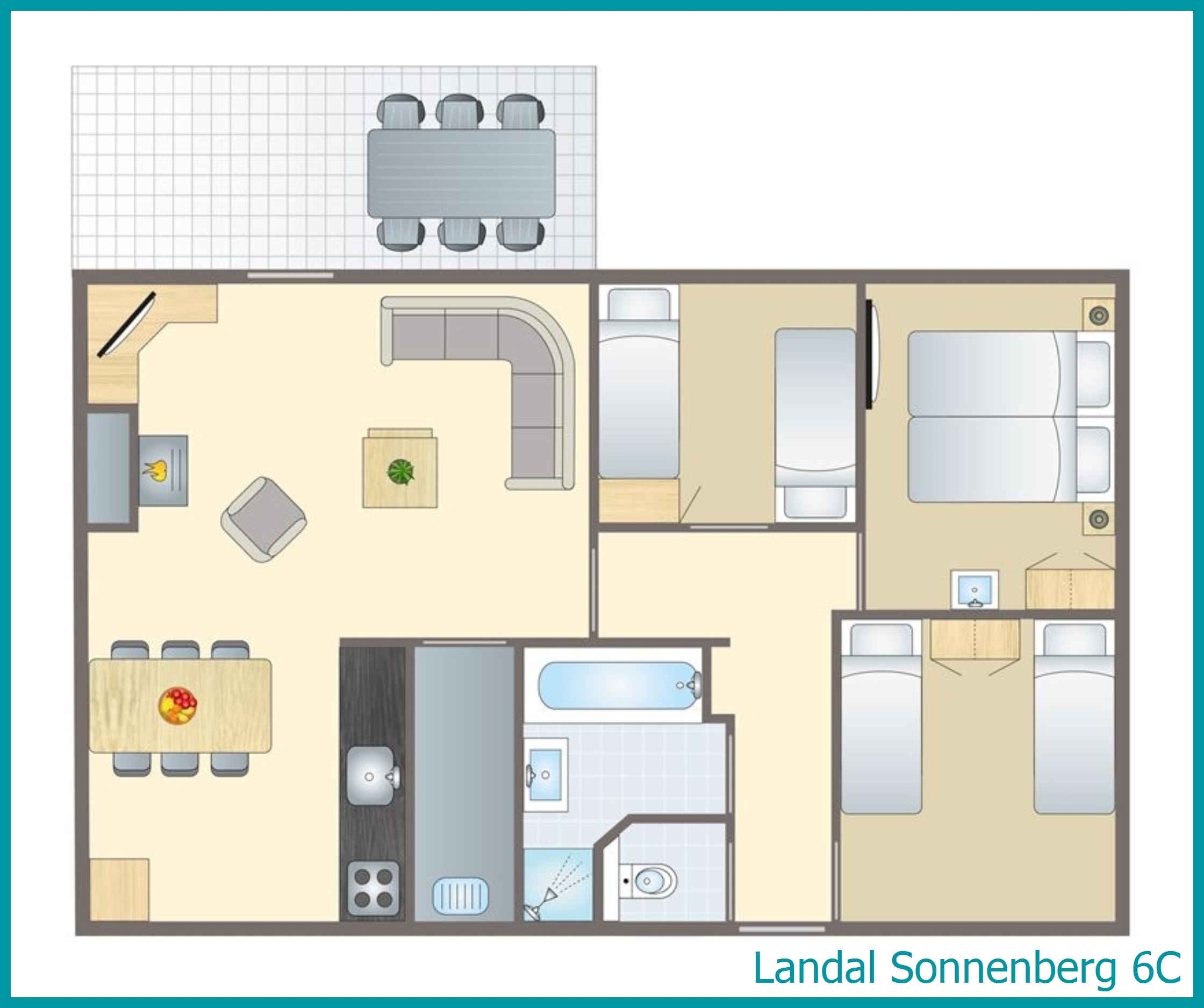 6-Personen-Ferienhaus 6C in Sonnenberg