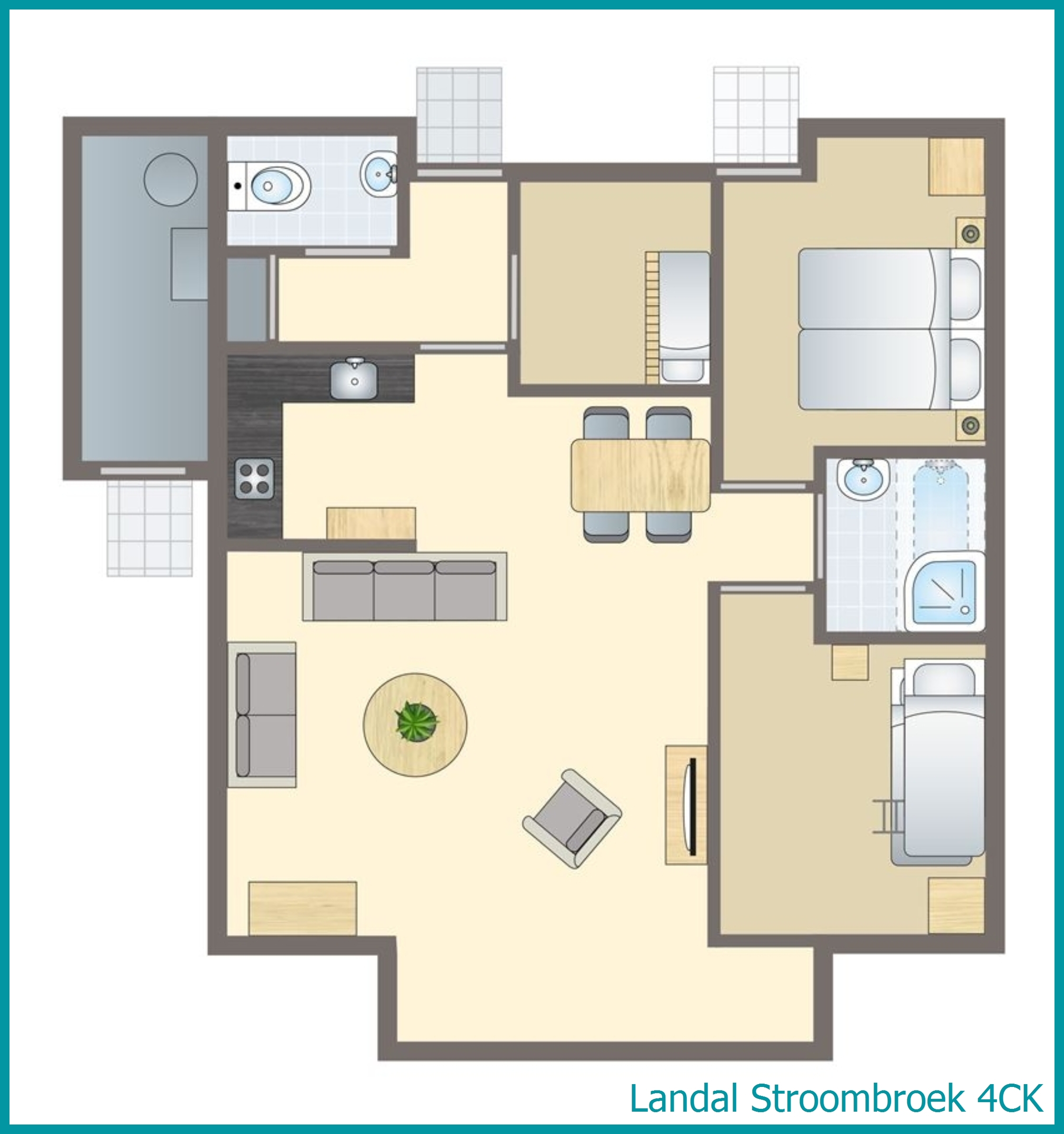4-Personen-Kinder-Ferienhaus 4CK in Stroombroek