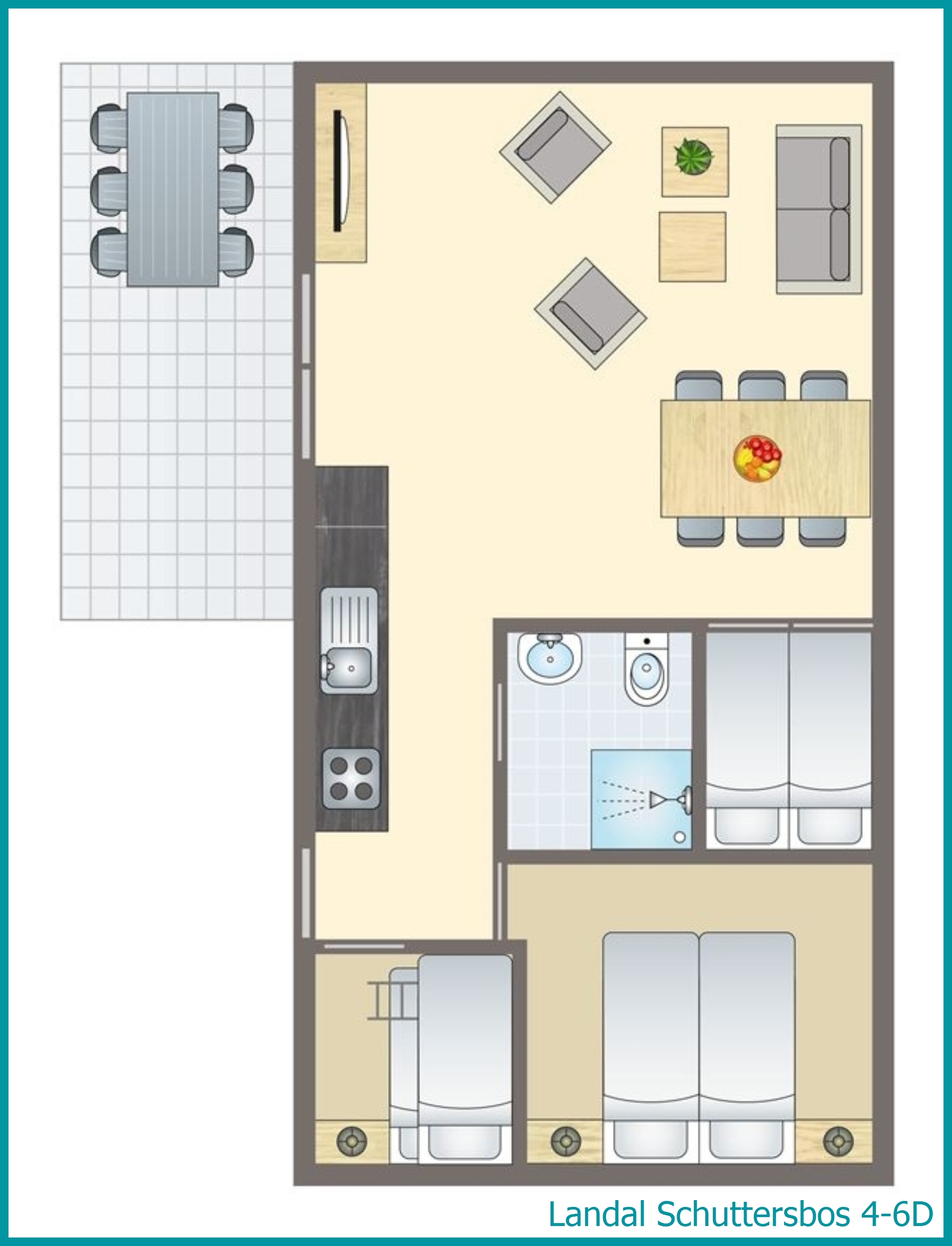4-6-Personen-Cottage 4-6D in Schuttersbos