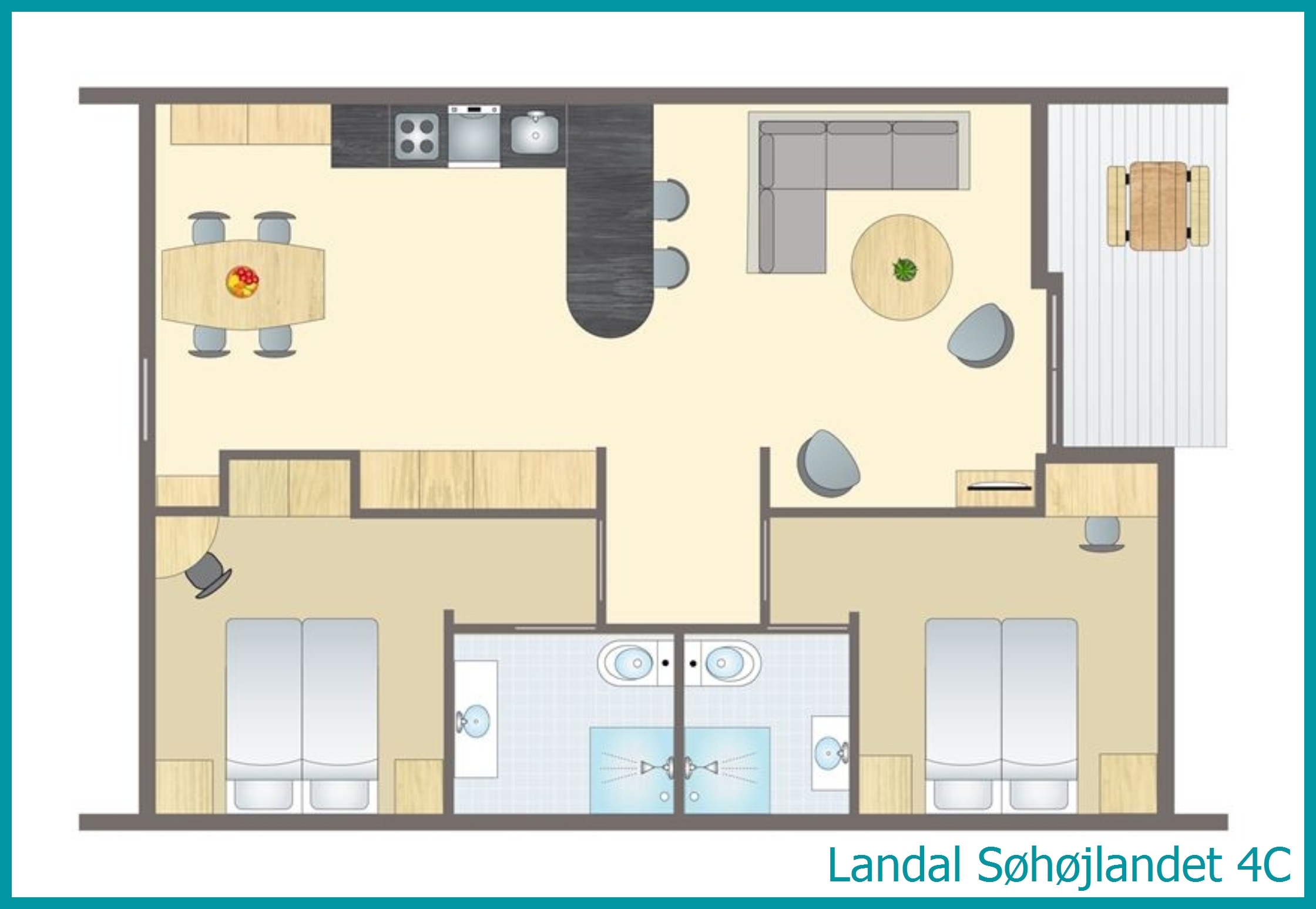 4-Personen-Ferienhaus 4C in Søhøjlandet