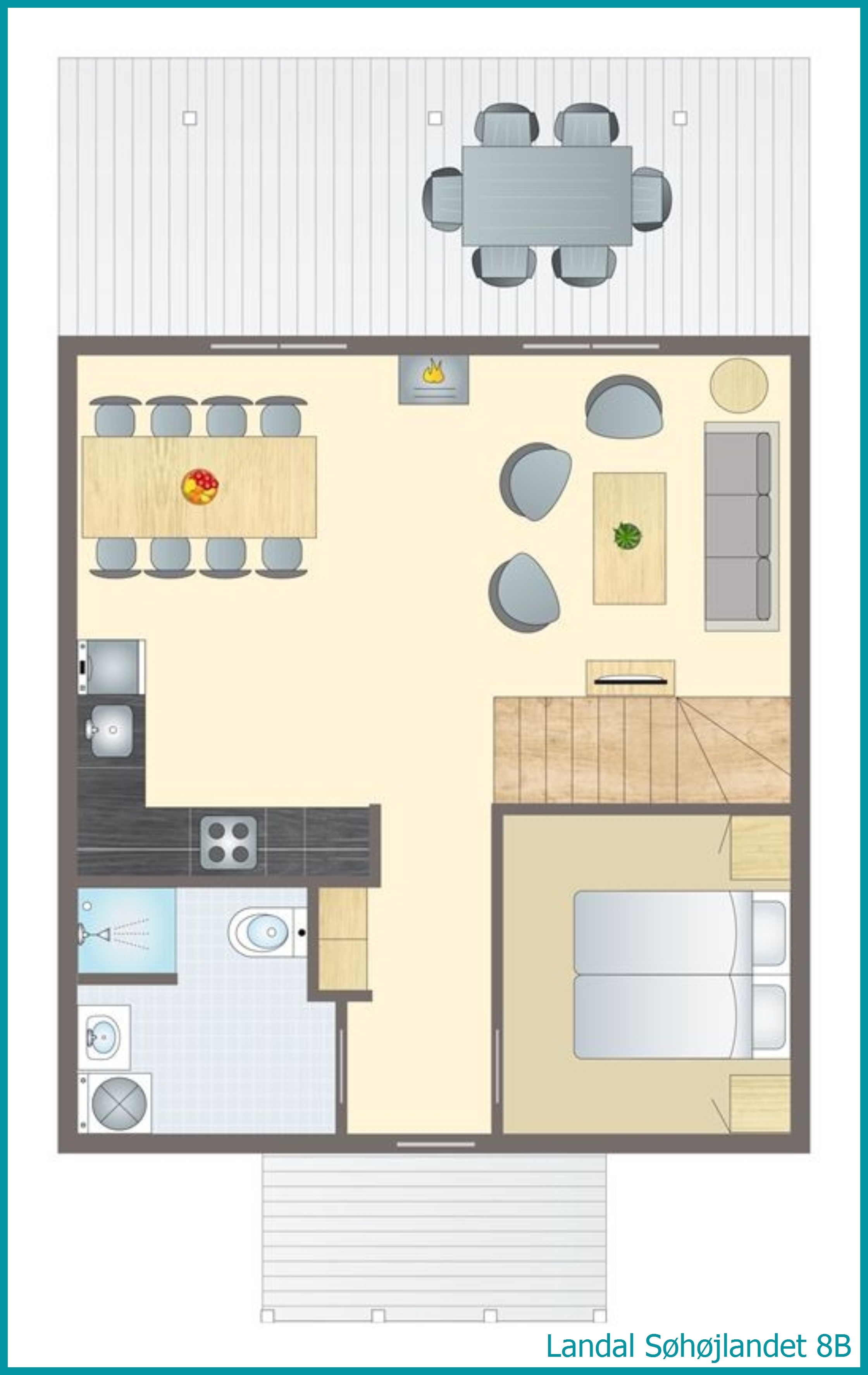8-Personen-Ferienhaus 8B in Søhøjlandet