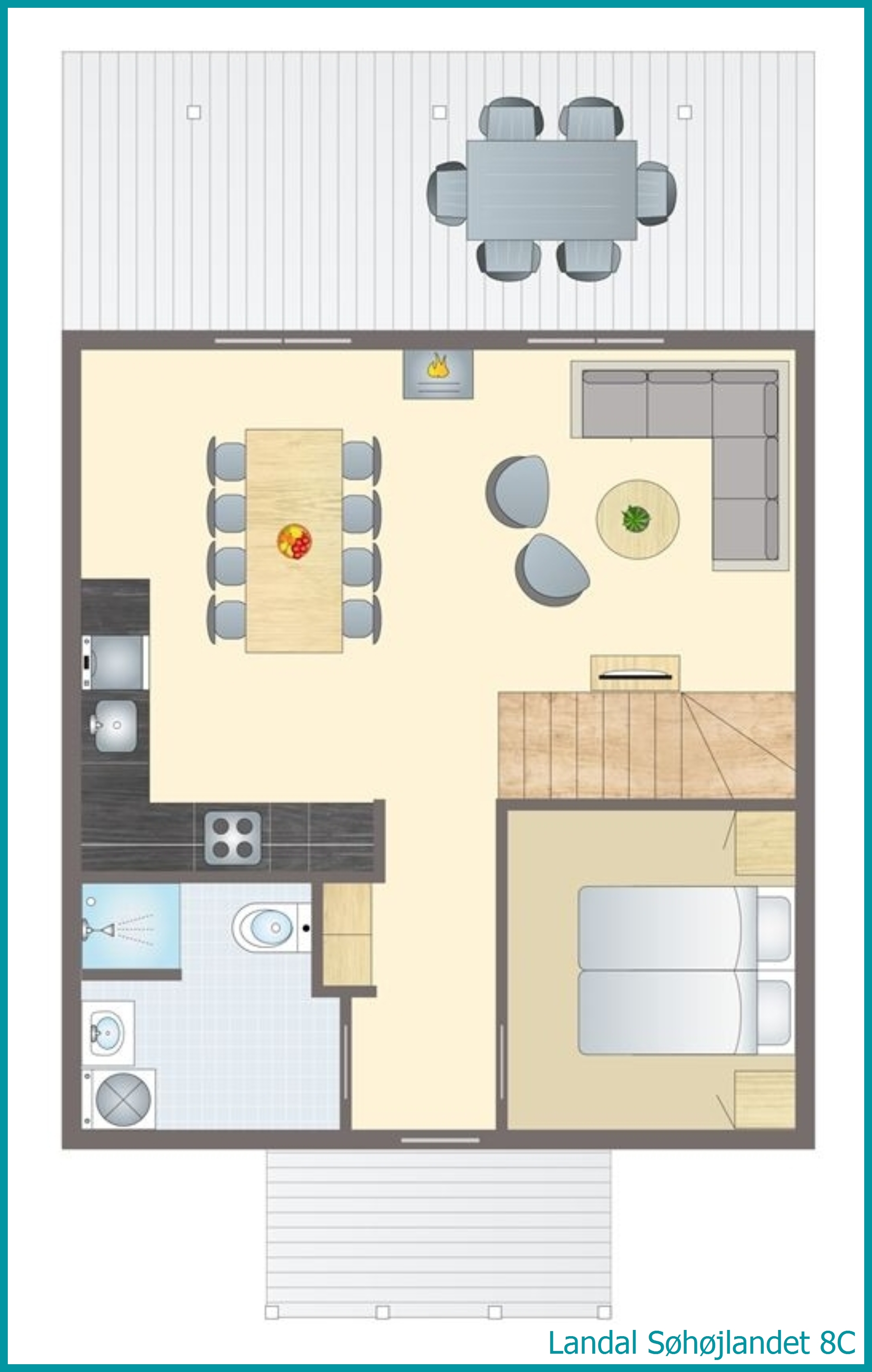 8-Personen-Ferienhaus 8C in Søhøjlandet