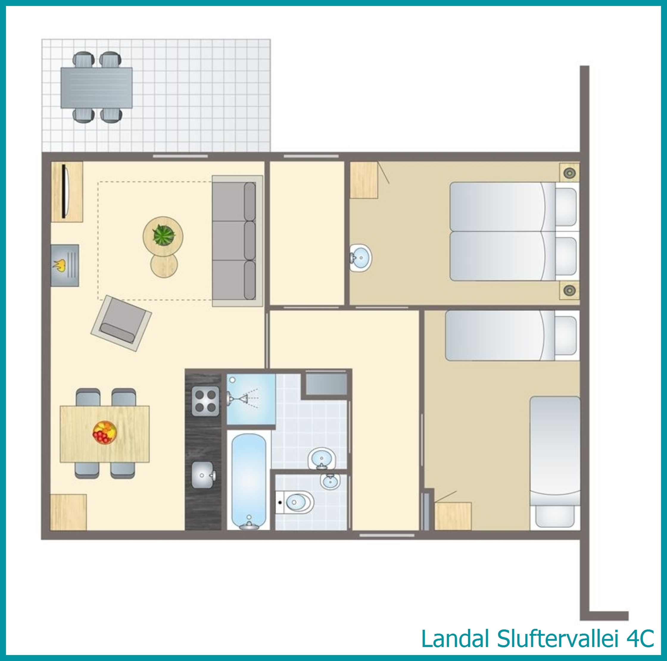 4-Personen-Ferienhaus 4C in Sluftervallei