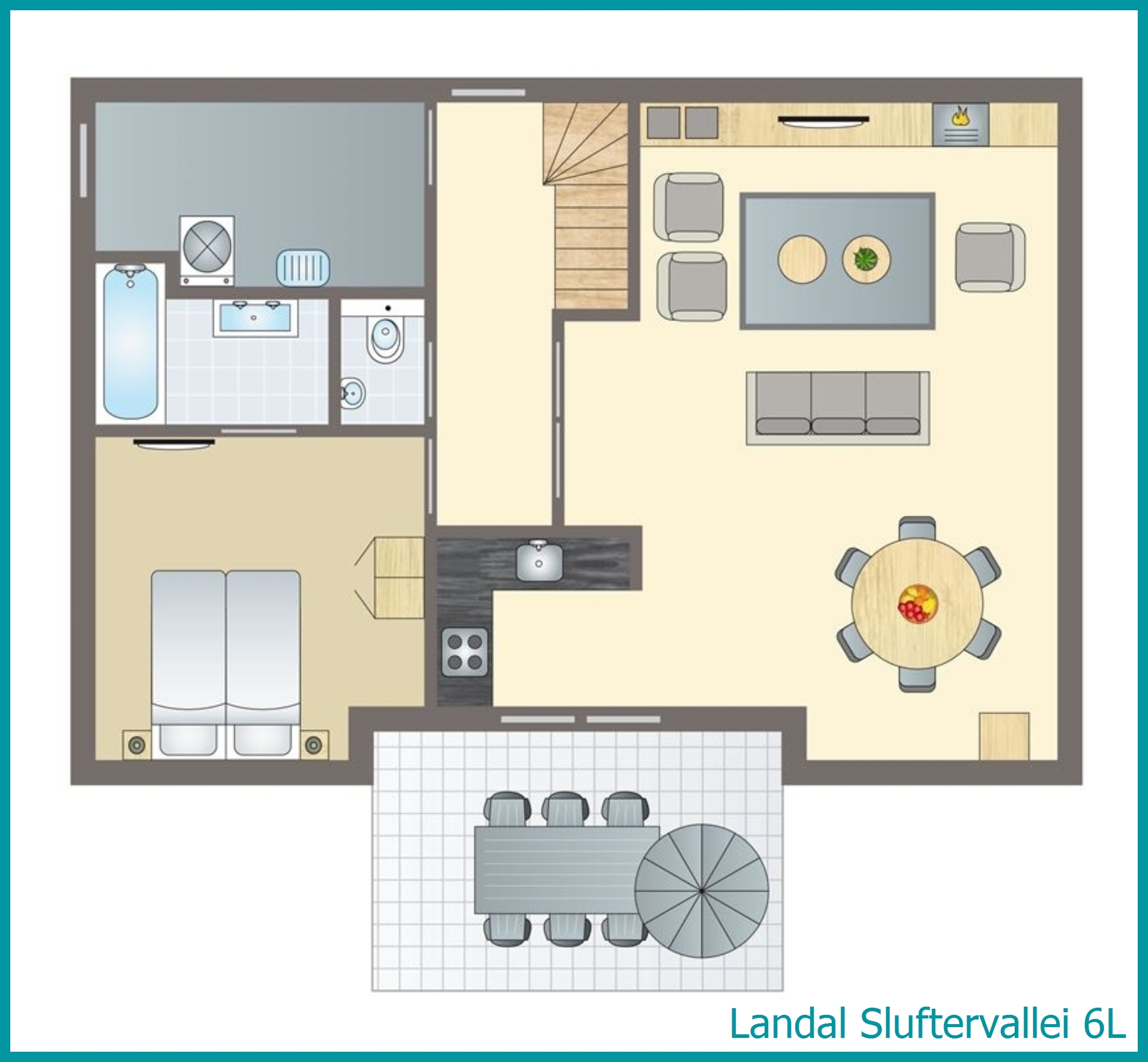6-Personen-Ferienhaus 6L in Sluftervallei