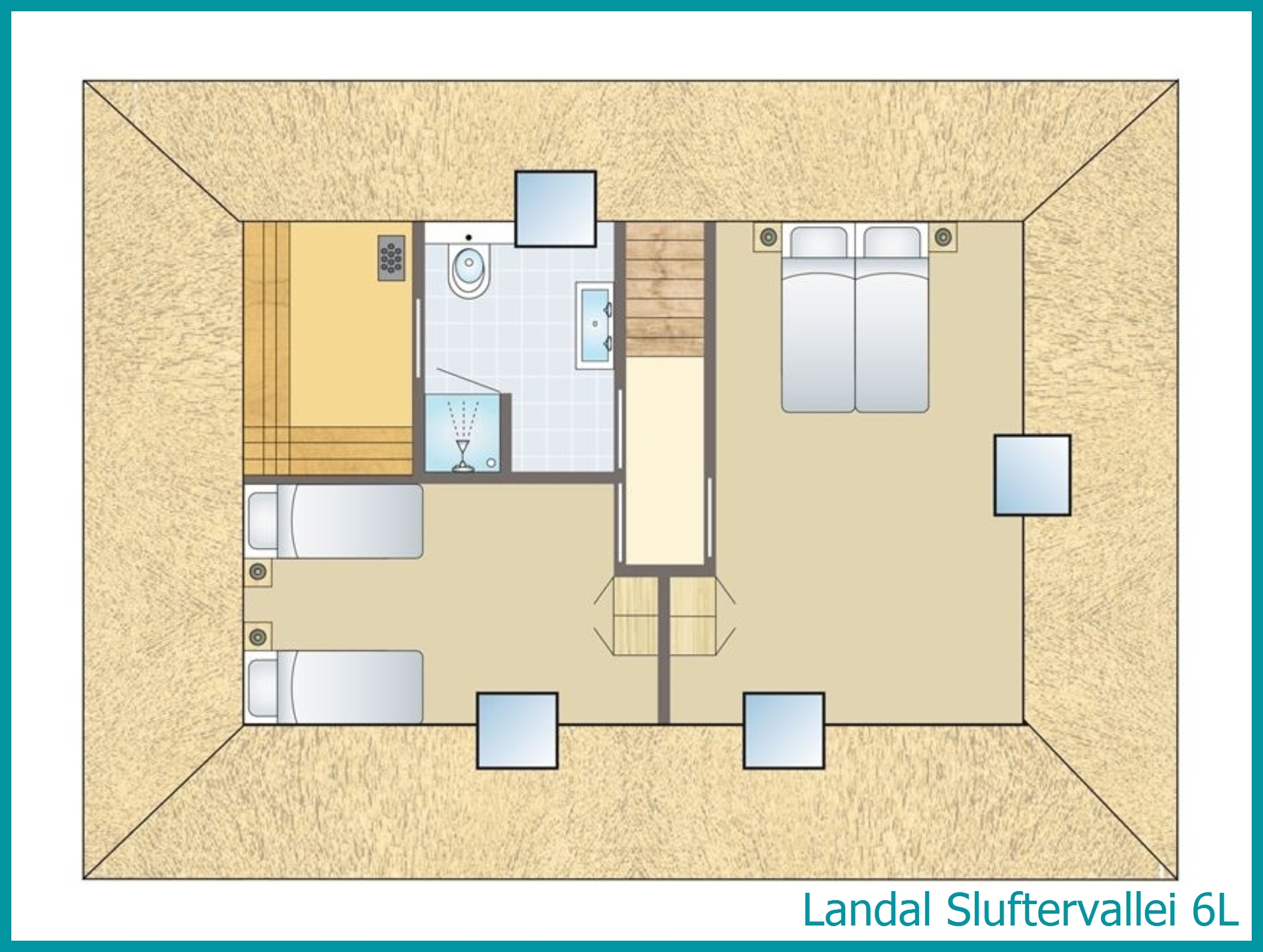 6-Personen-Ferienhaus 6L in Sluftervallei