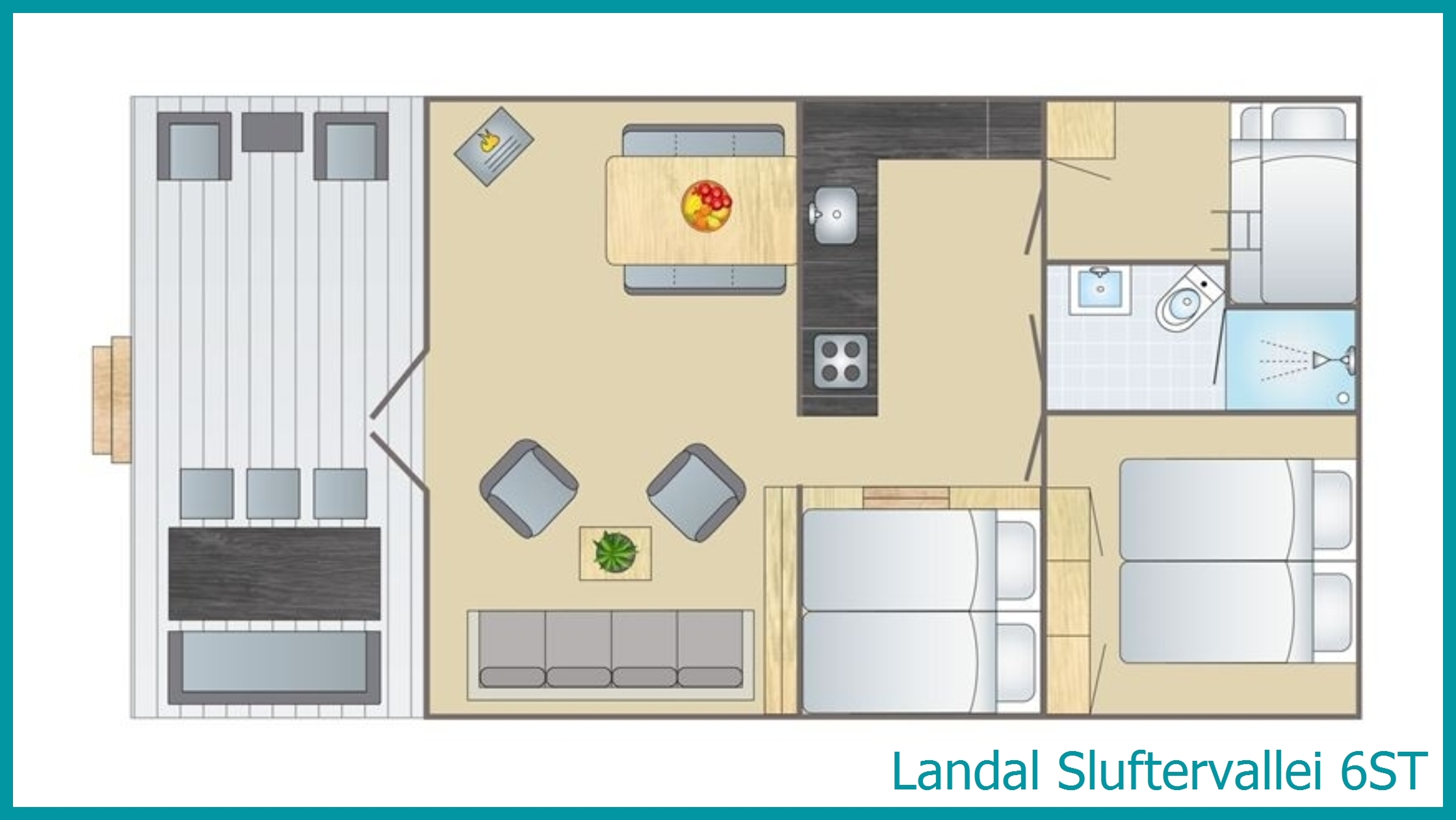 6-Personen-Safarizelt 6ST in Sluftervallei
