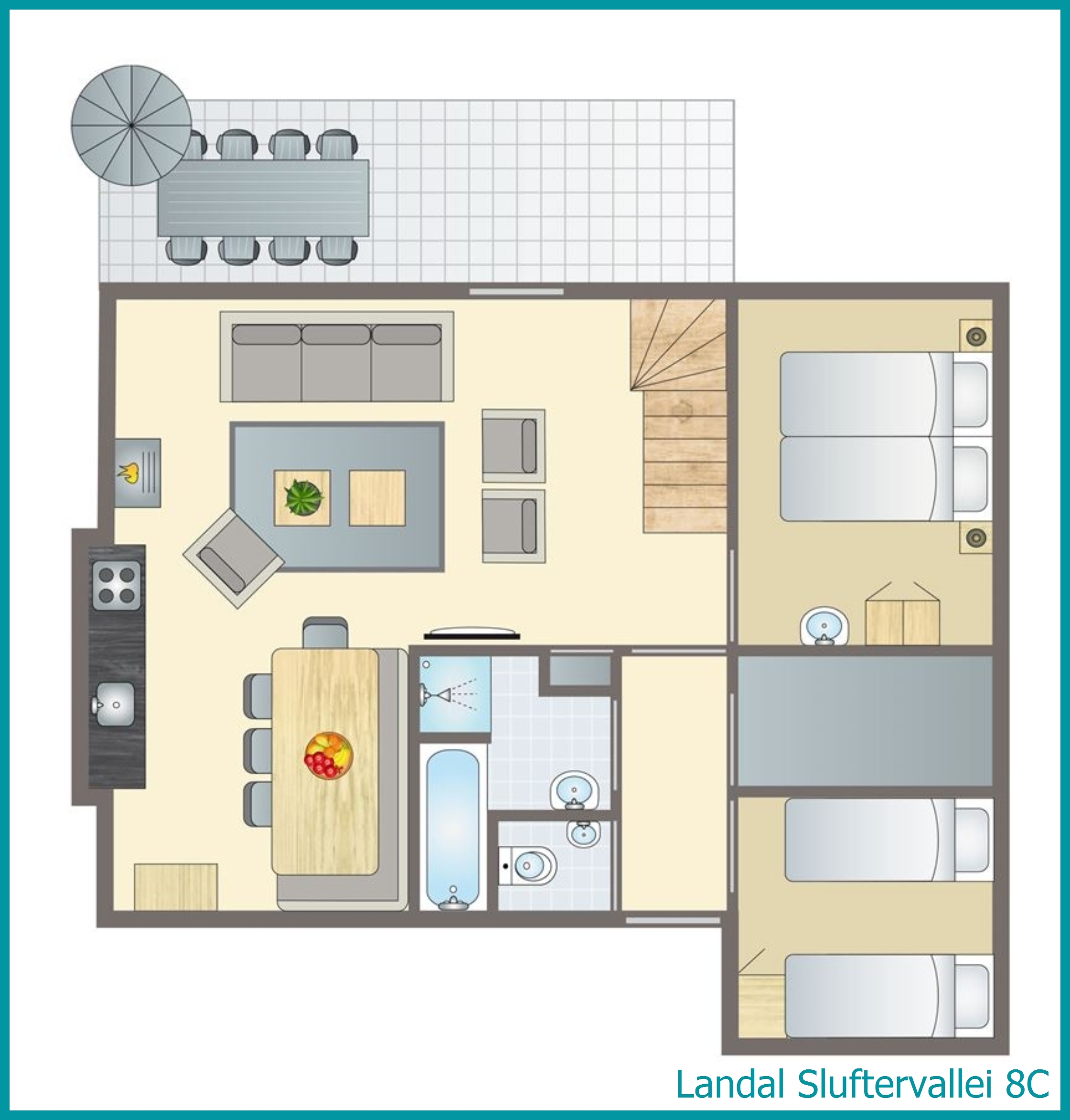 8-Personen-Ferienhaus 8C in Sluftervallei