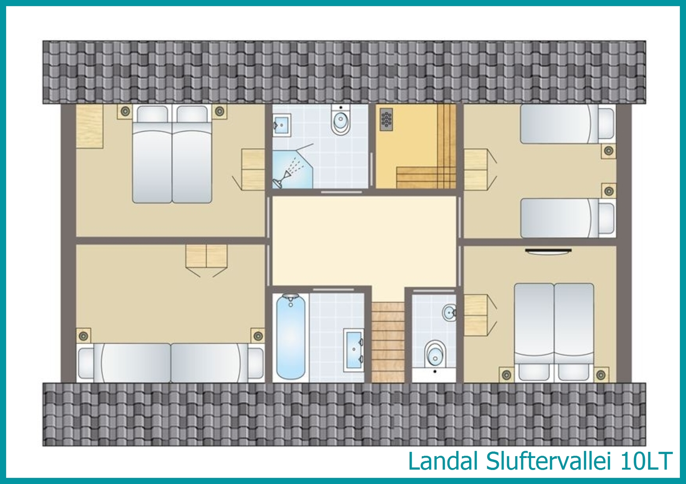 bungalow 10 personnes 10LT à Sluftervallei
