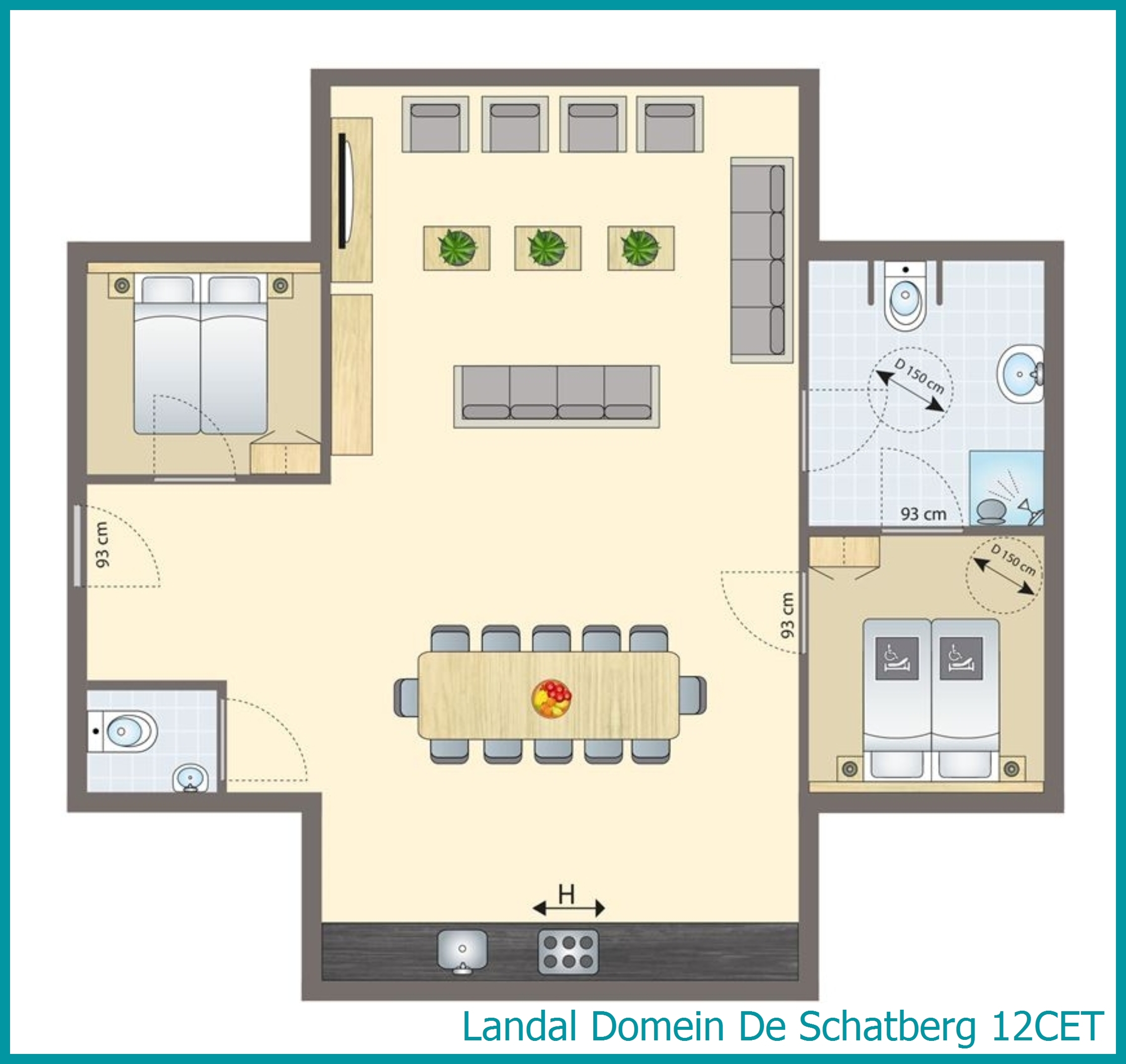 12-Personen-Ferienhaus, Barrierefrei+ 12CET in Domein De Schatberg