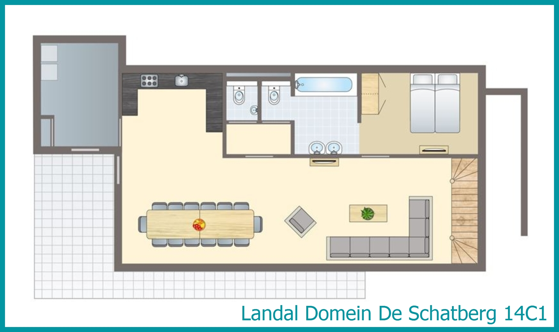 14-Personen-Wasservilla 14C1 in Domein De Schatberg