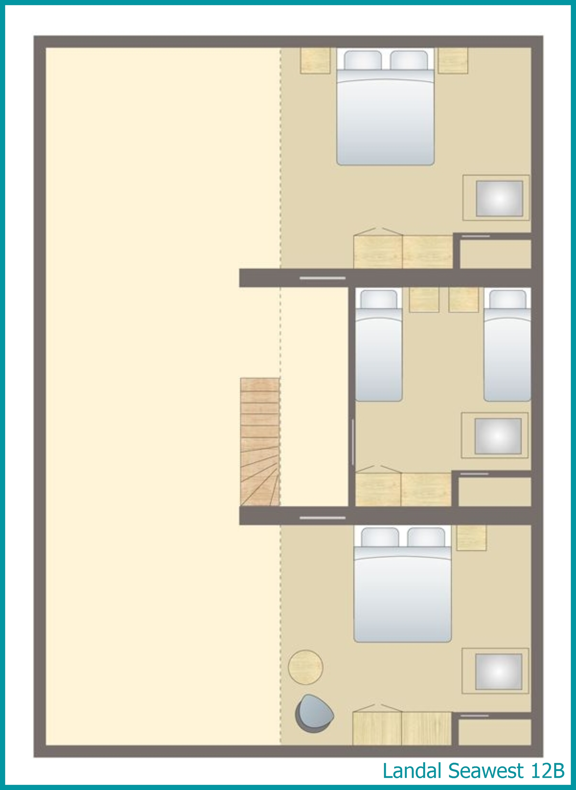 12-Personen-Ferienhaus 12B in Seawest