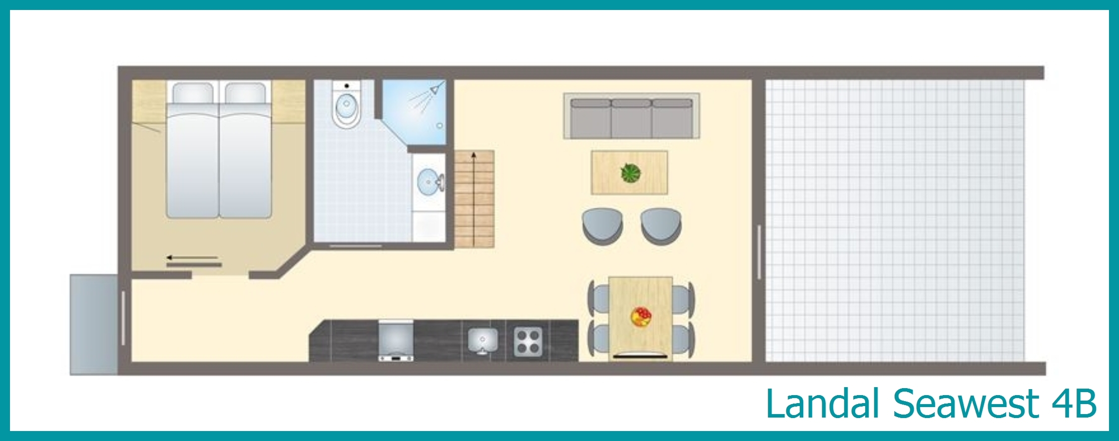4-Personen-Ferienhaus 4B in Seawest