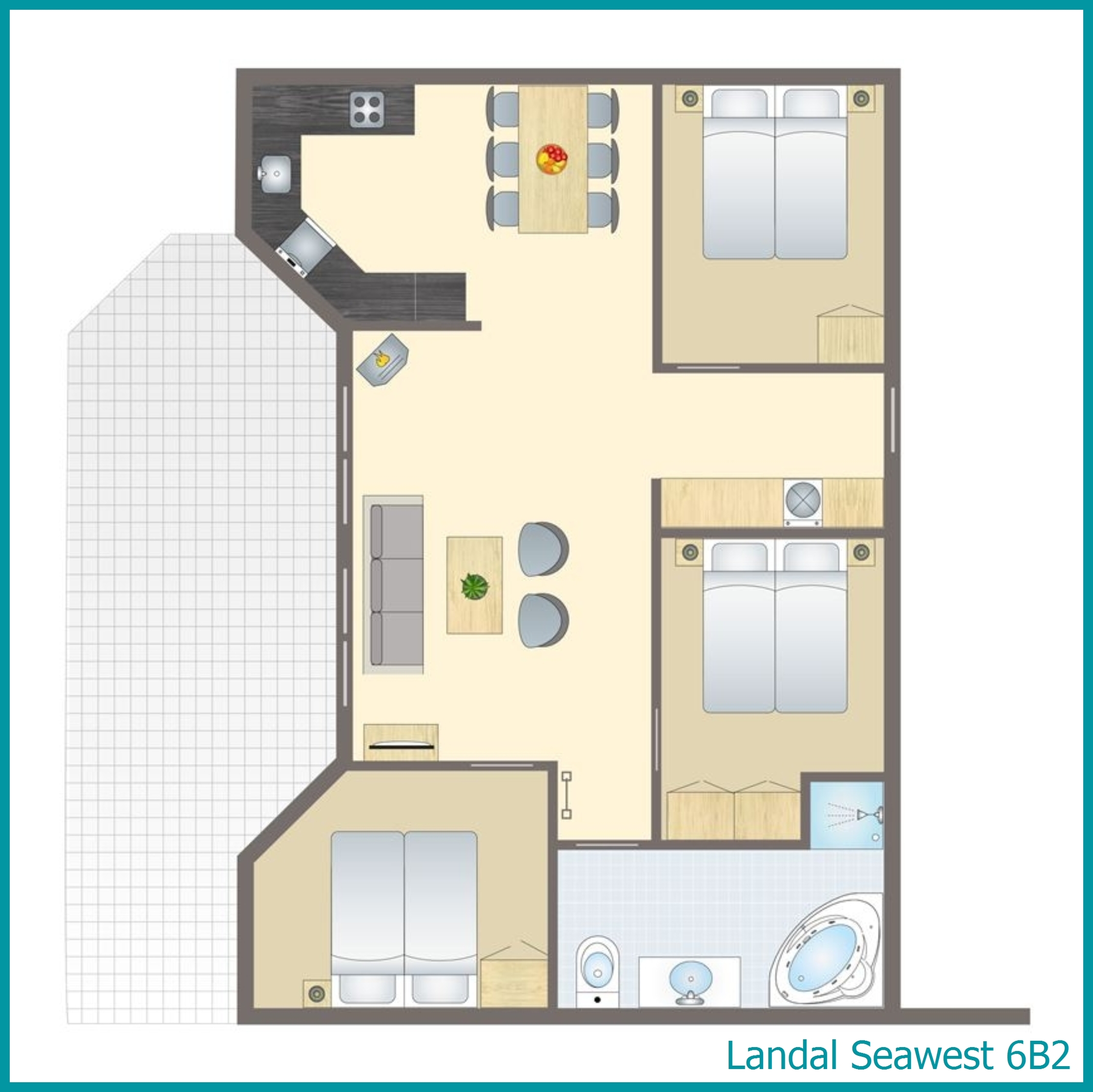 6-8 Personen-Ferienhaus 6B2 in Seawest