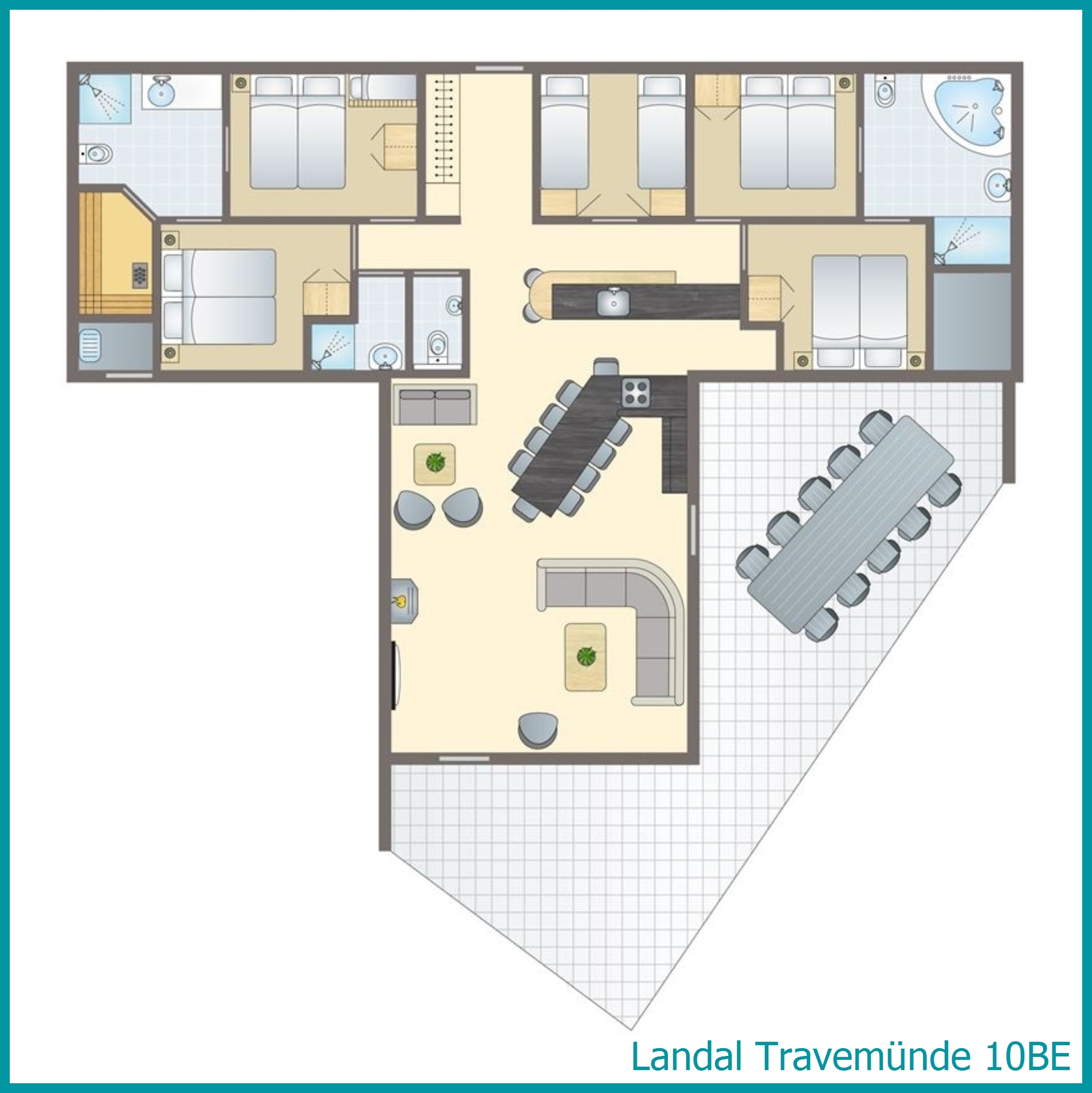 10-Personen-Ferienhaus 10BE in Travemünde