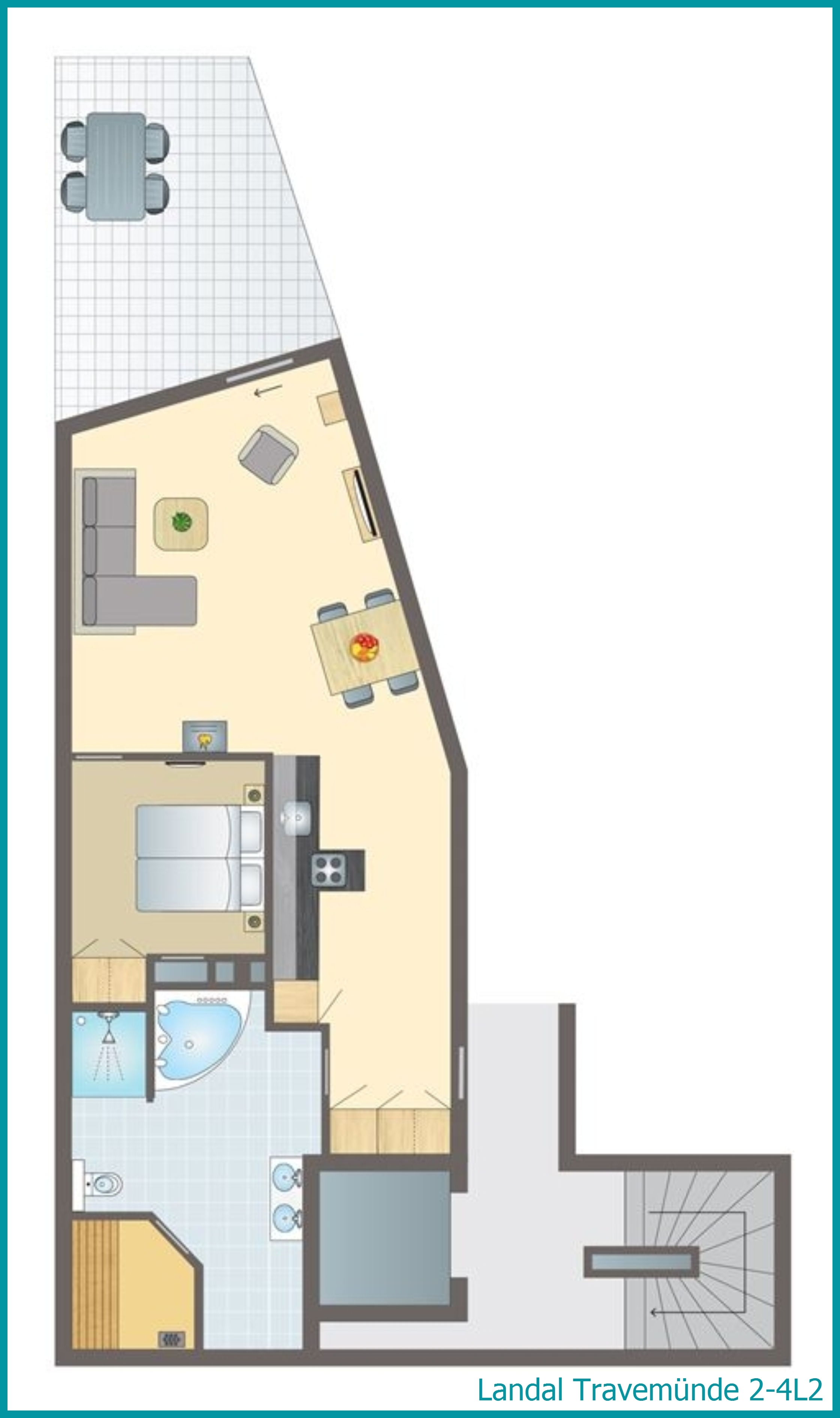 2-4-Personen-Ferienwohnung 2-4L2 in Travemünde