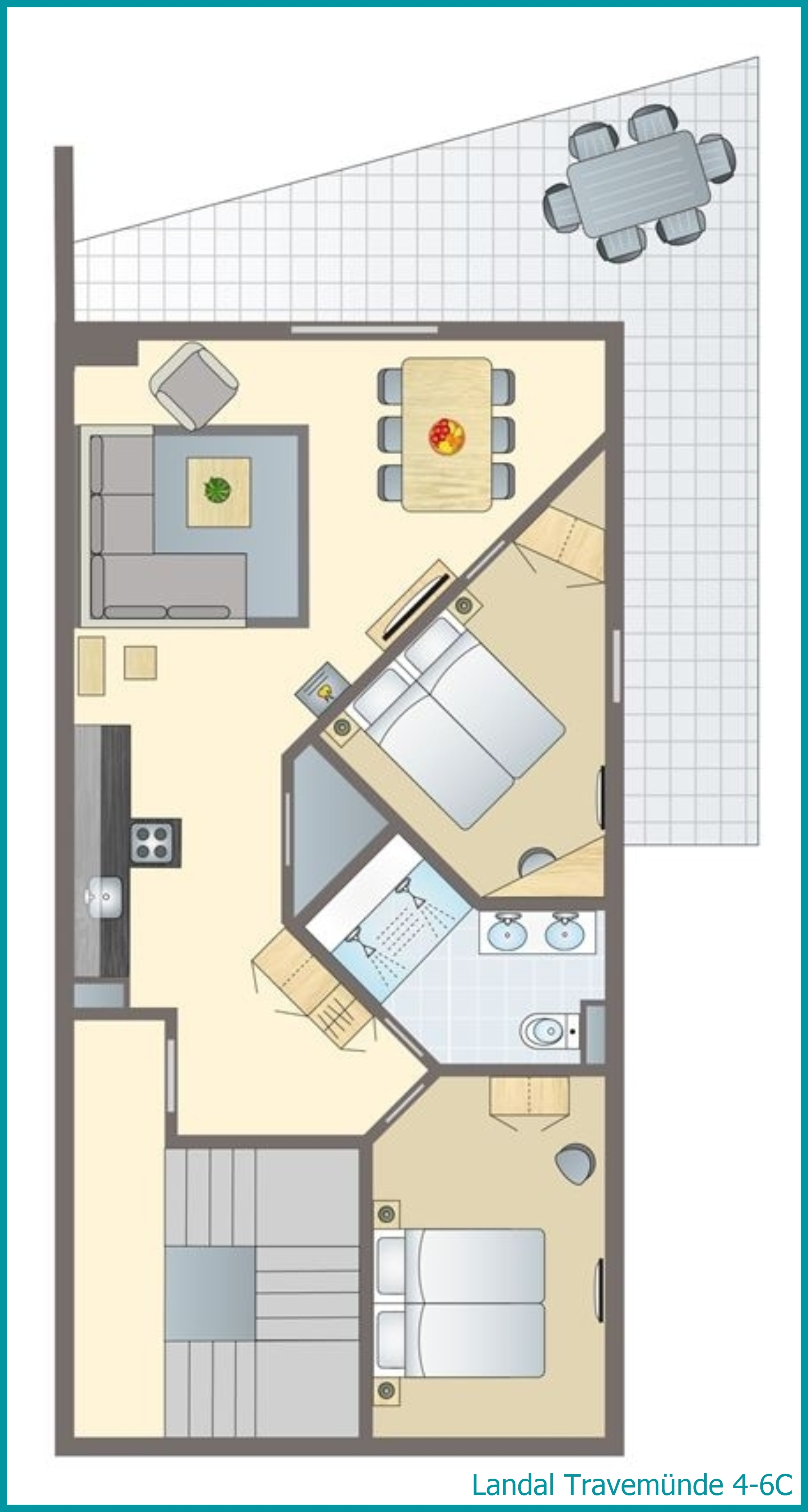 4-6-Personen-Ferienwohnung 4-6C in Travemünde