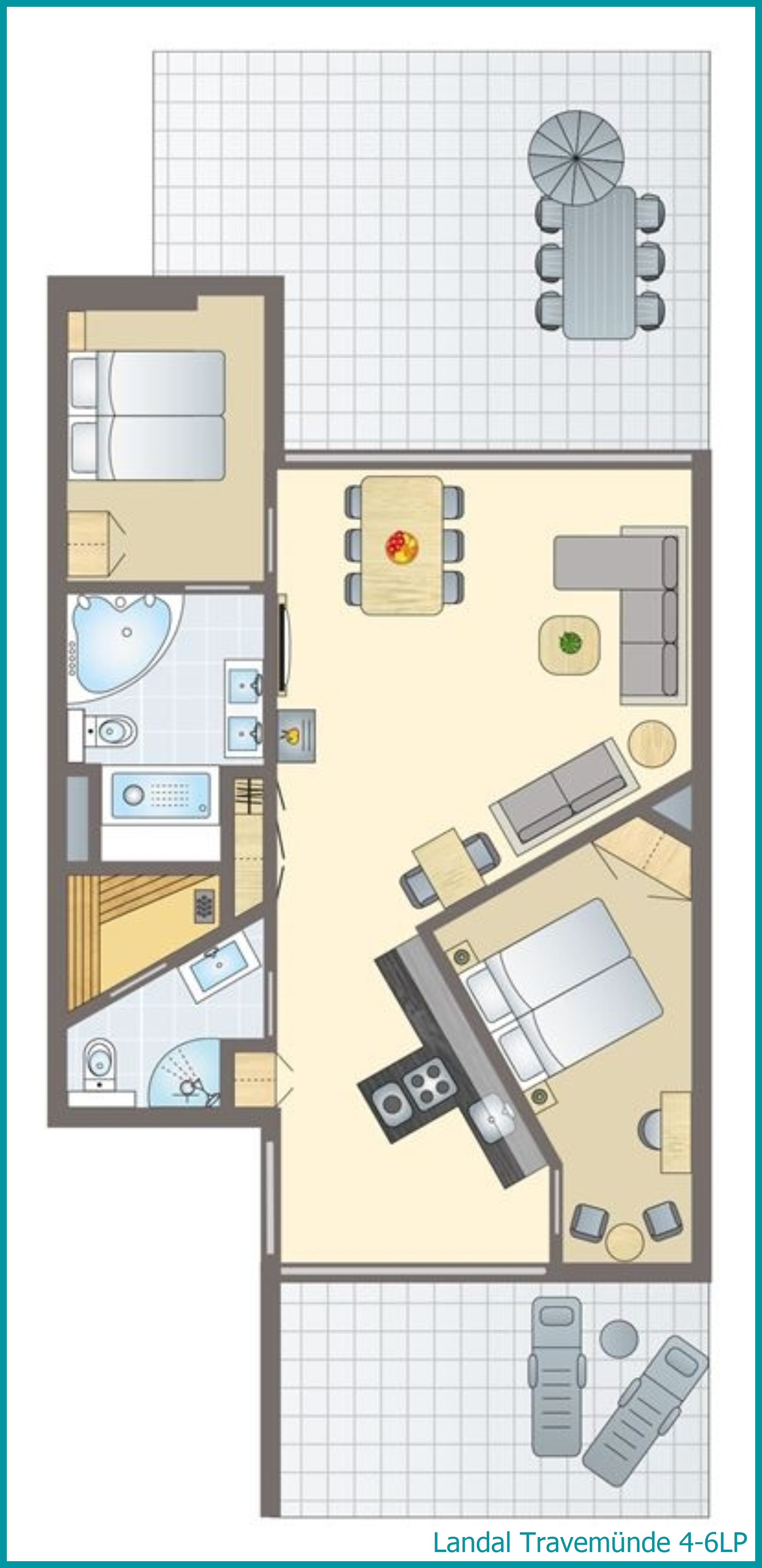 4-6-Personen-Penthouse 4-6LP in Travemünde