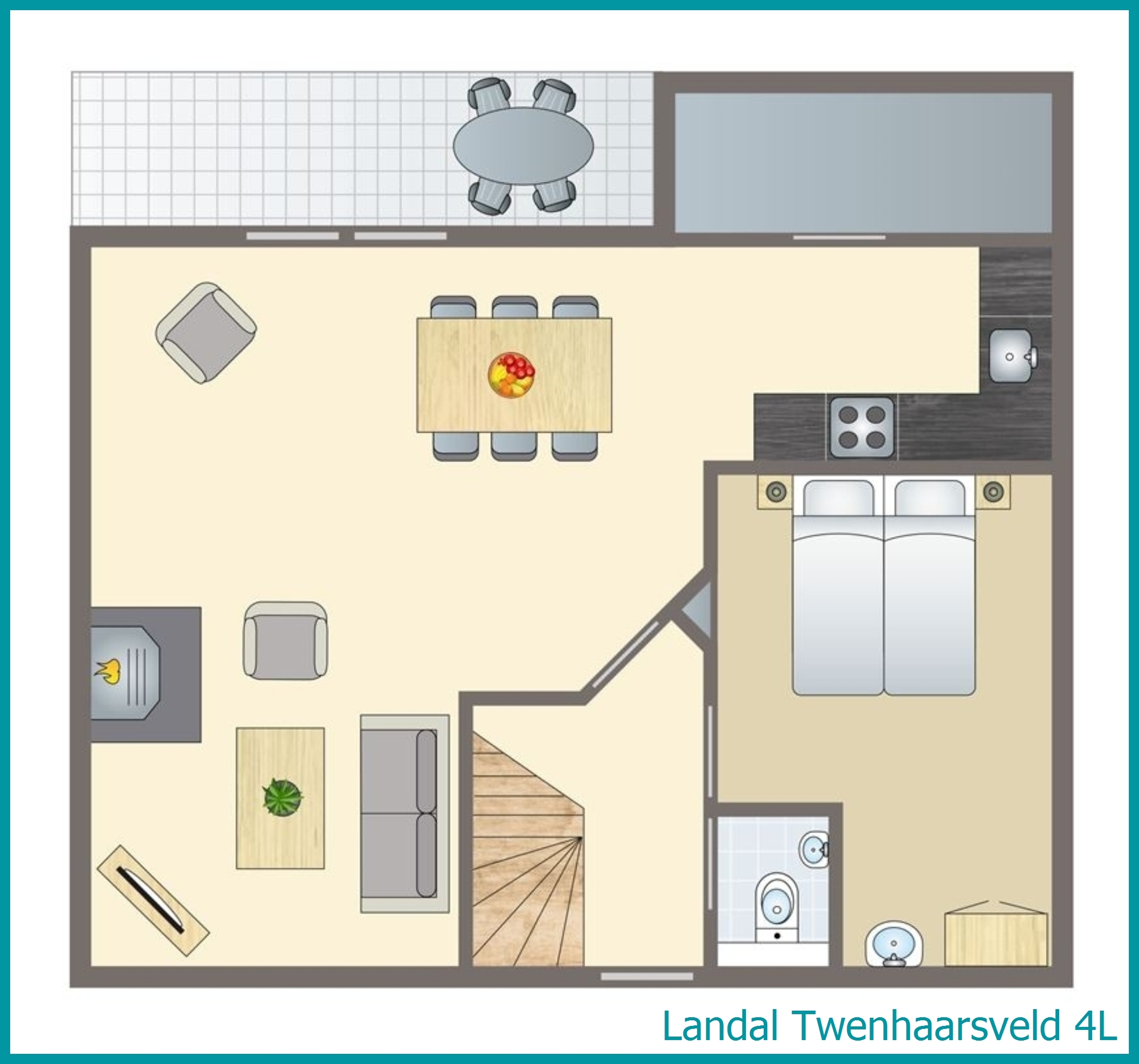 4-Personen-Ferienhaus 4L in Twenhaarsveld