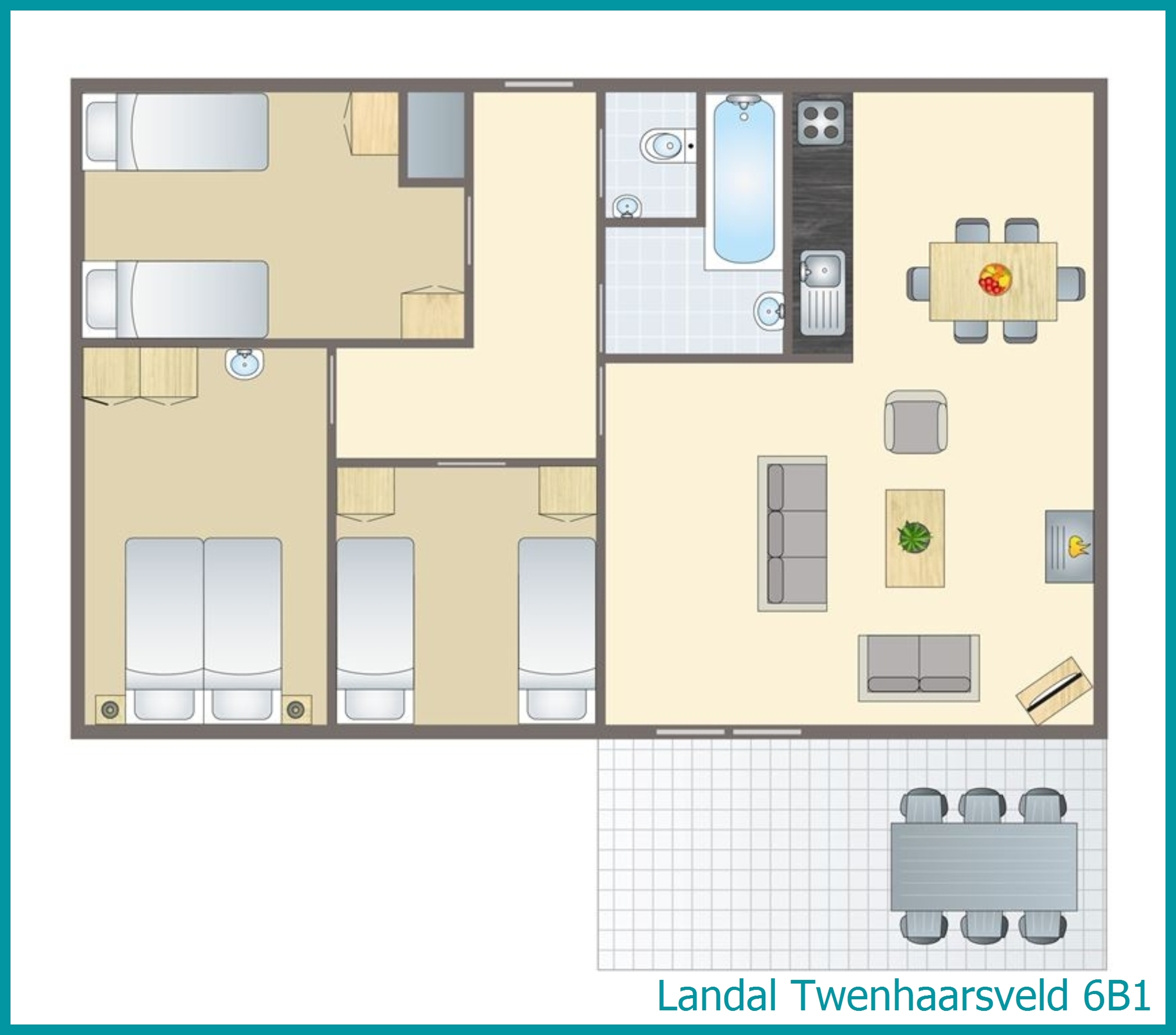 6-Personen-Ferienhaus 6B1 in Twenhaarsveld