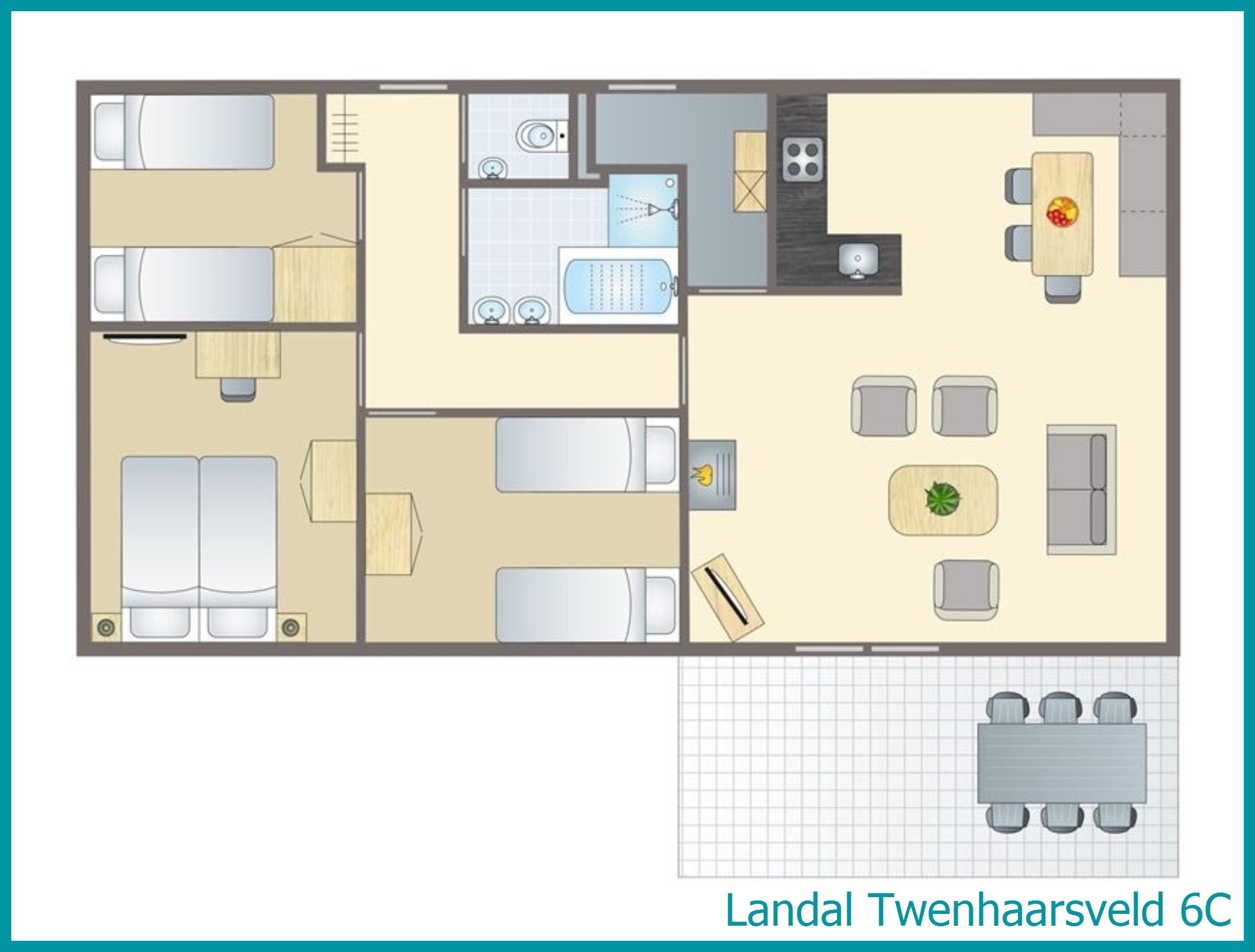 6-Personen-Ferienhaus 6C in Twenhaarsveld