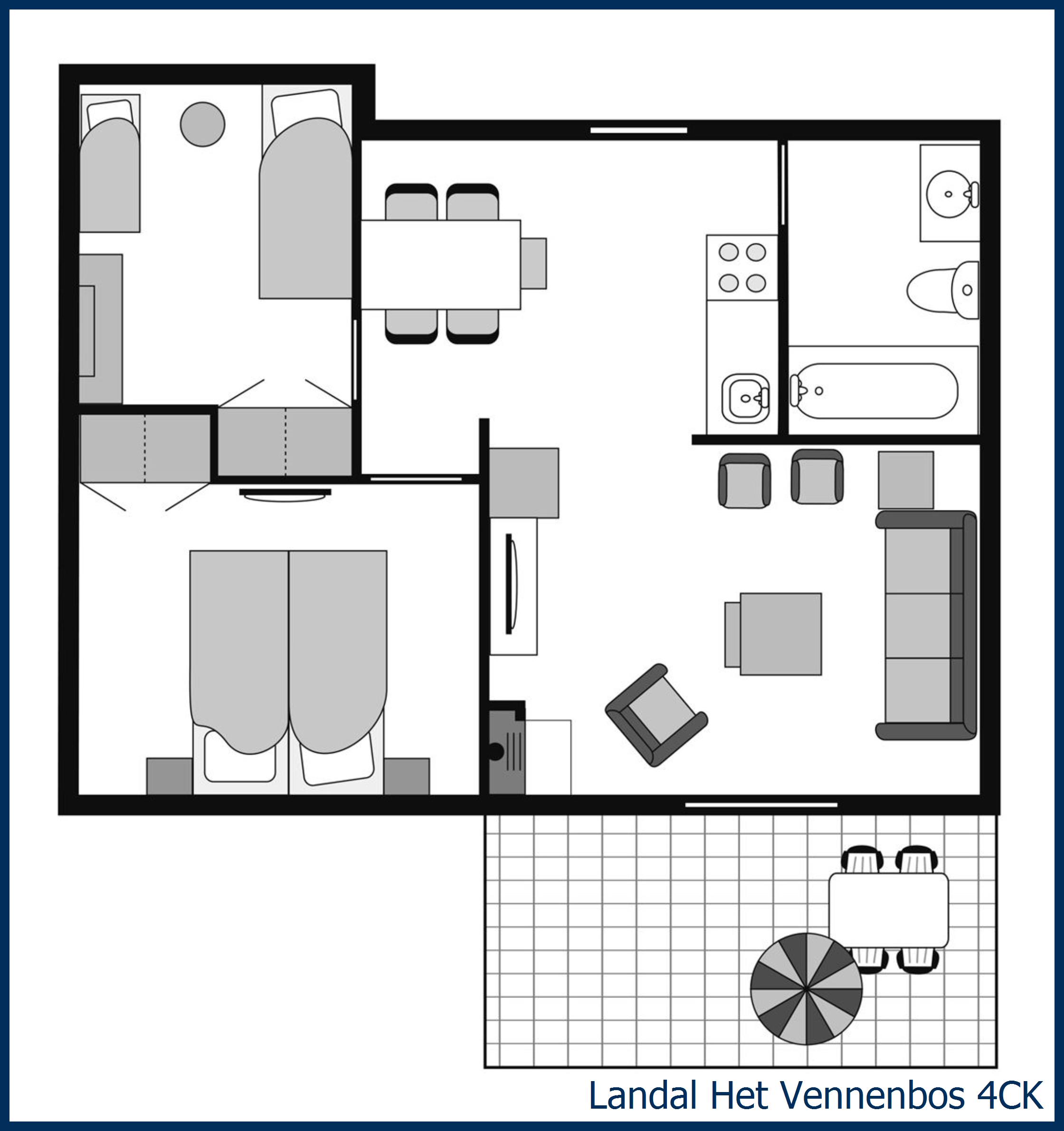 Bungalow enfant 4CK à Het Vennenbos