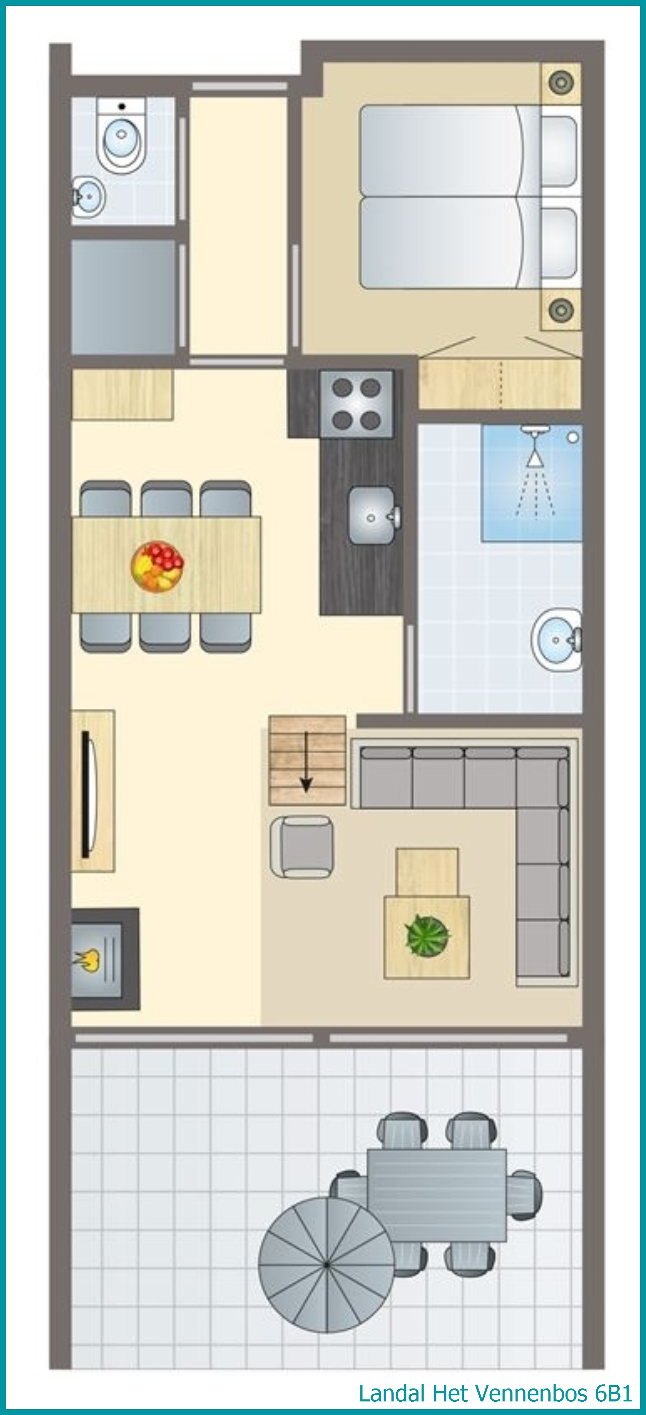 bungalow 6 personnes 6B1 à Het Vennenbos