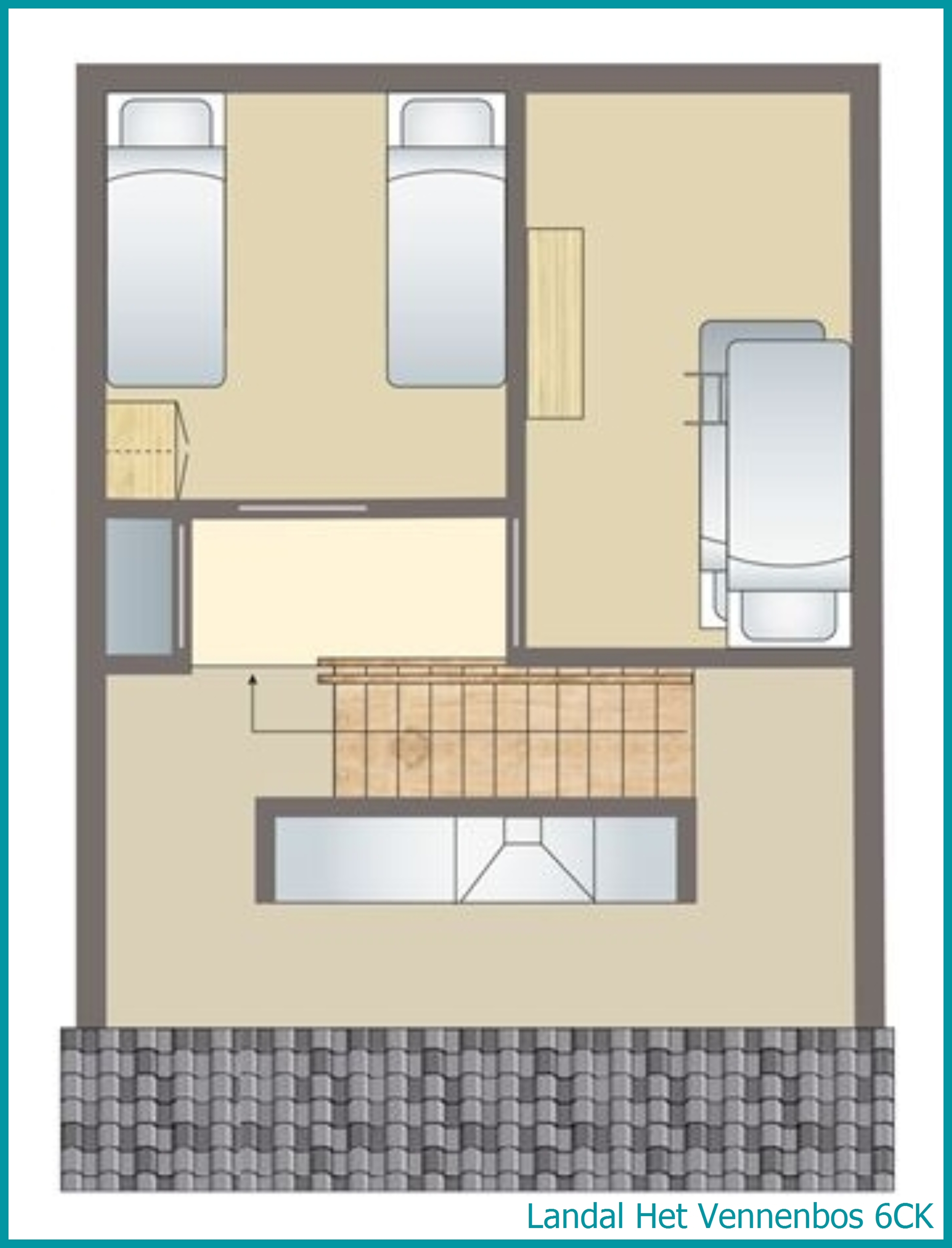 bungalow enfent 6 personnes 6CK à Het Vennenbos