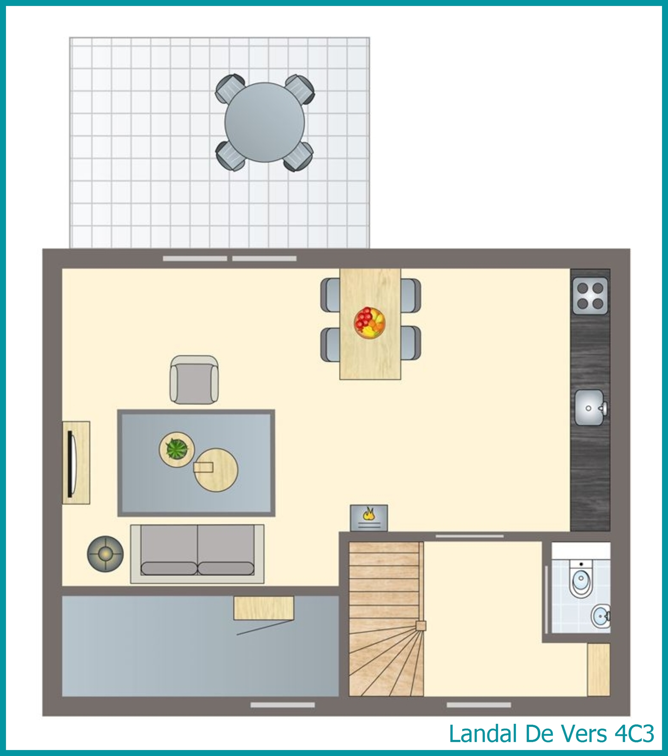 4-Personen-Ferienhaus 4C3 in De Vers