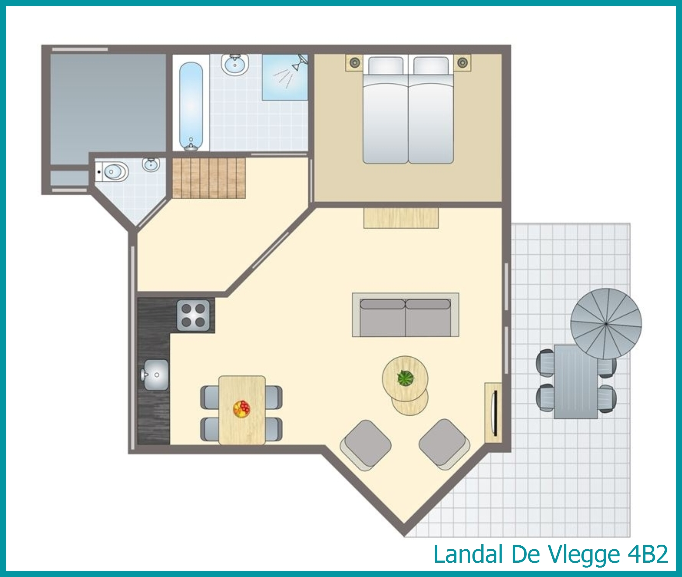 4-Personen-Ferienhaus 4B2 in De Vlegge