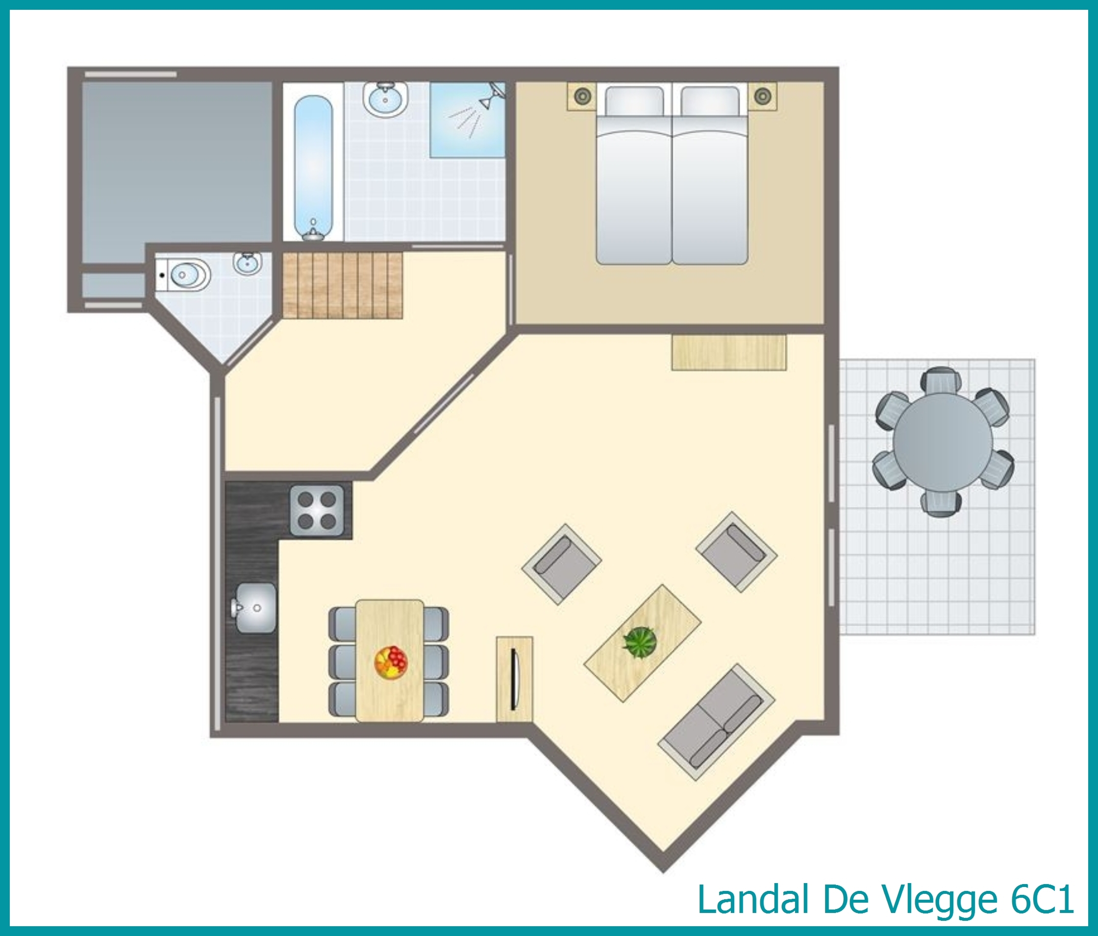6-Personen-Ferienhaus 6C1 in De Vlegge