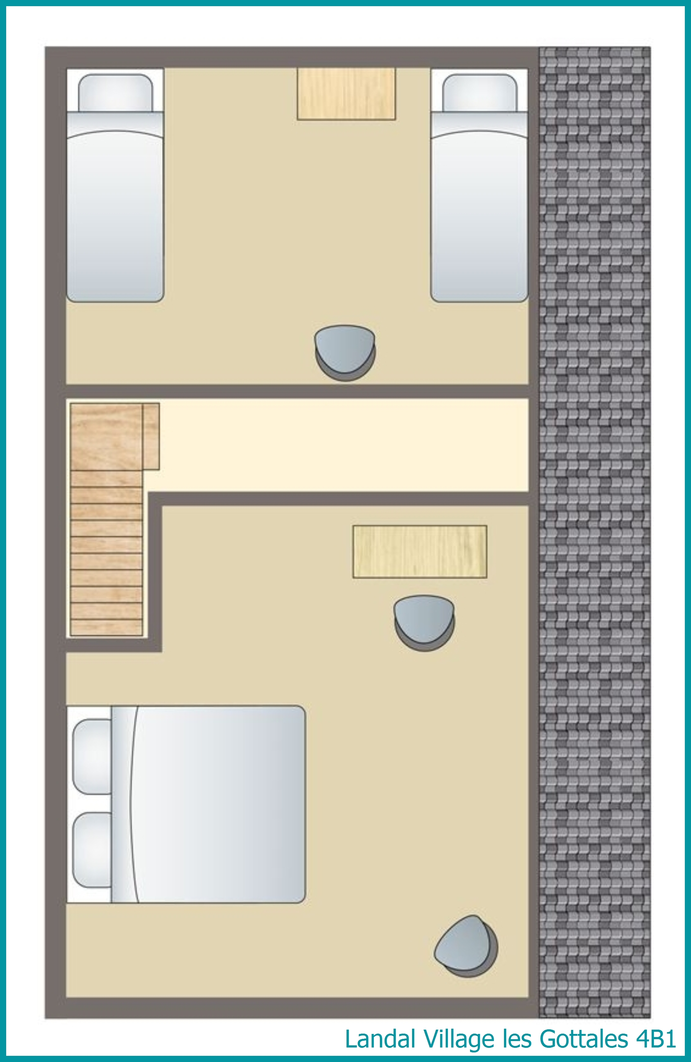 4-Personen-Ferienhaus 4B1 in Village les Gottales