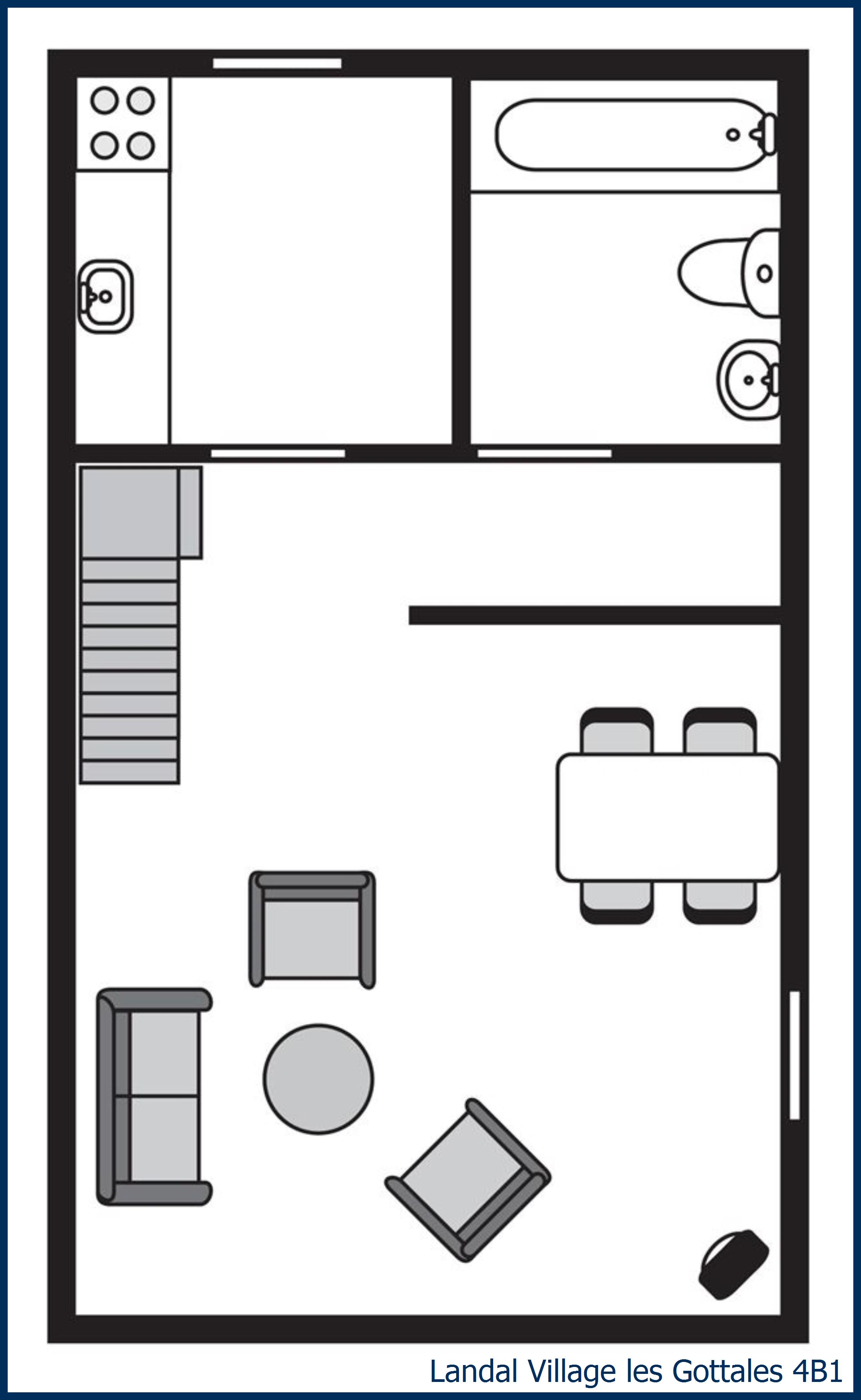 Bungalow 4B1 à Village les Gottales