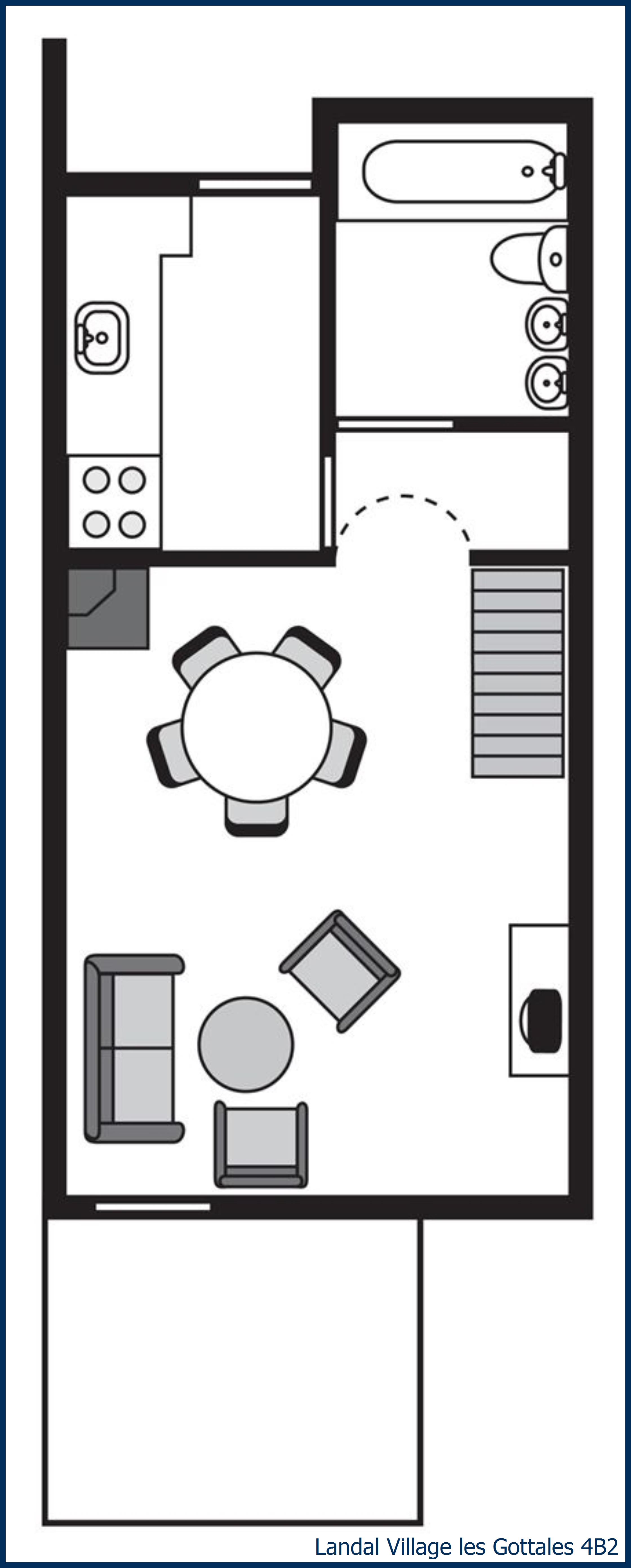 Bungalow 4B2 à Village les Gottales