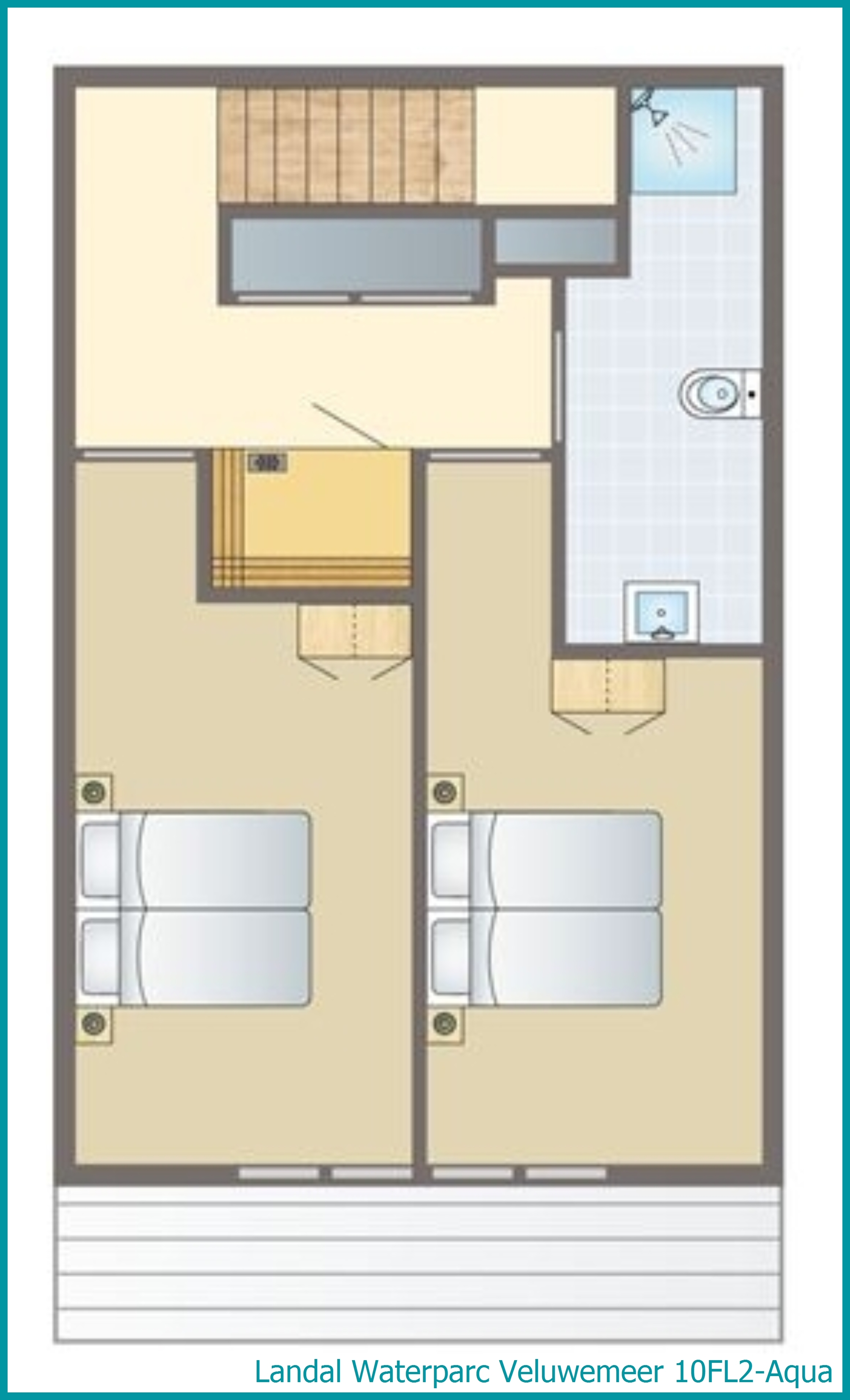 10-Personen-Ferienhaus 10FL2-Aqua in Waterparc Veluwemeer