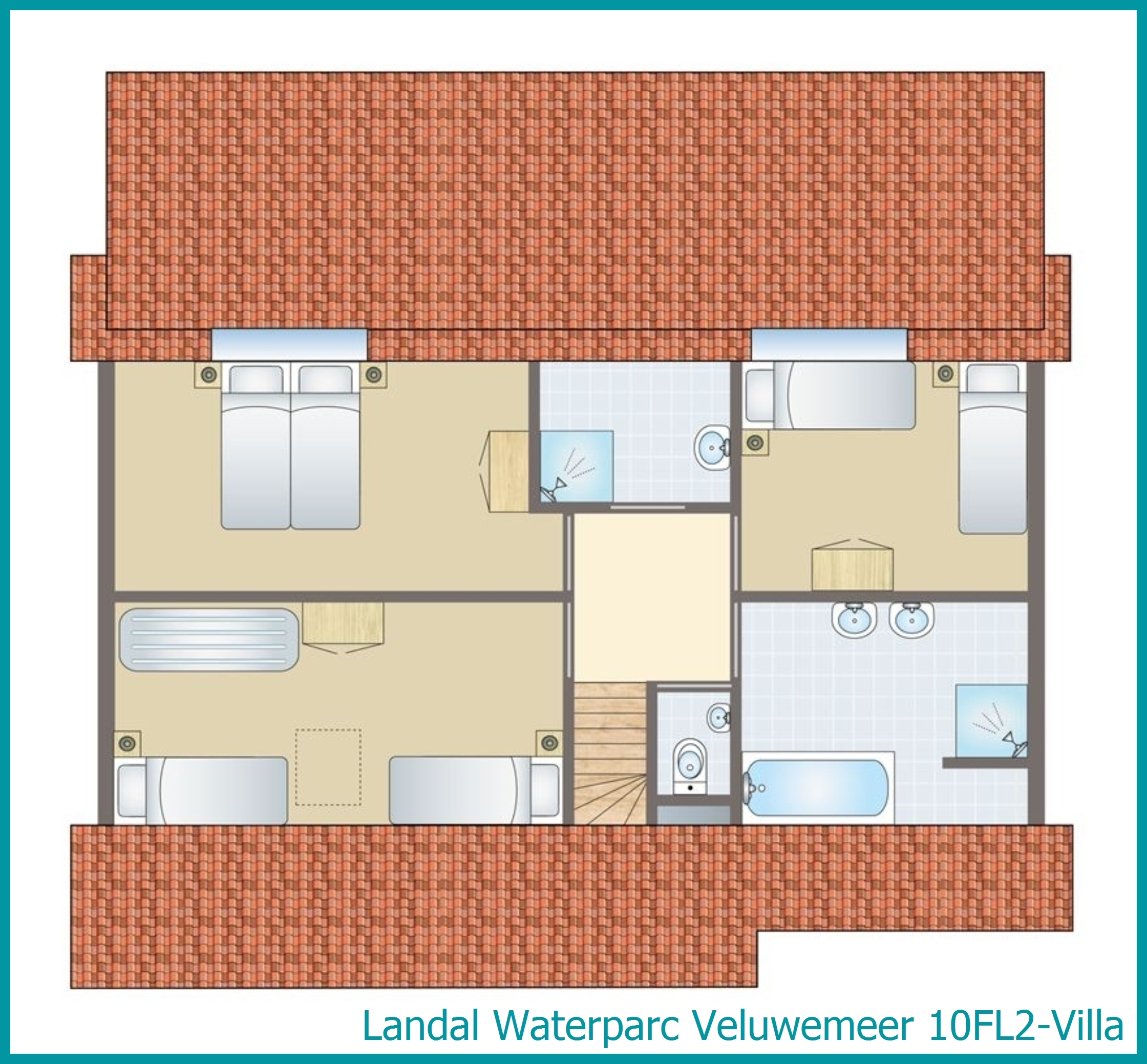 10-Personen-Ferienhaus 10FL2-Villa in Waterparc Veluwemeer