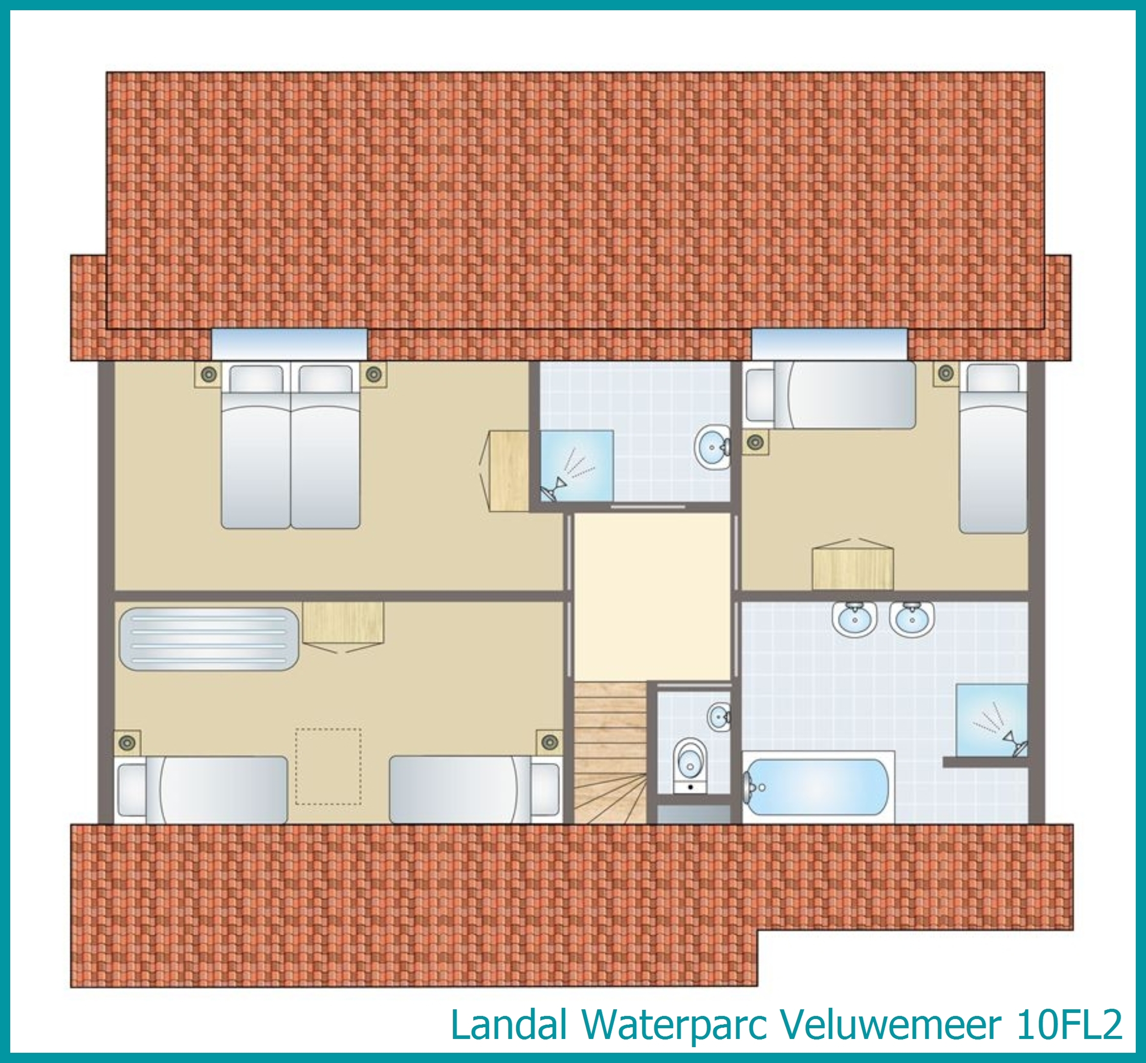 10-Personen-Ferienhaus 10FL2 in Waterparc Veluwemeer