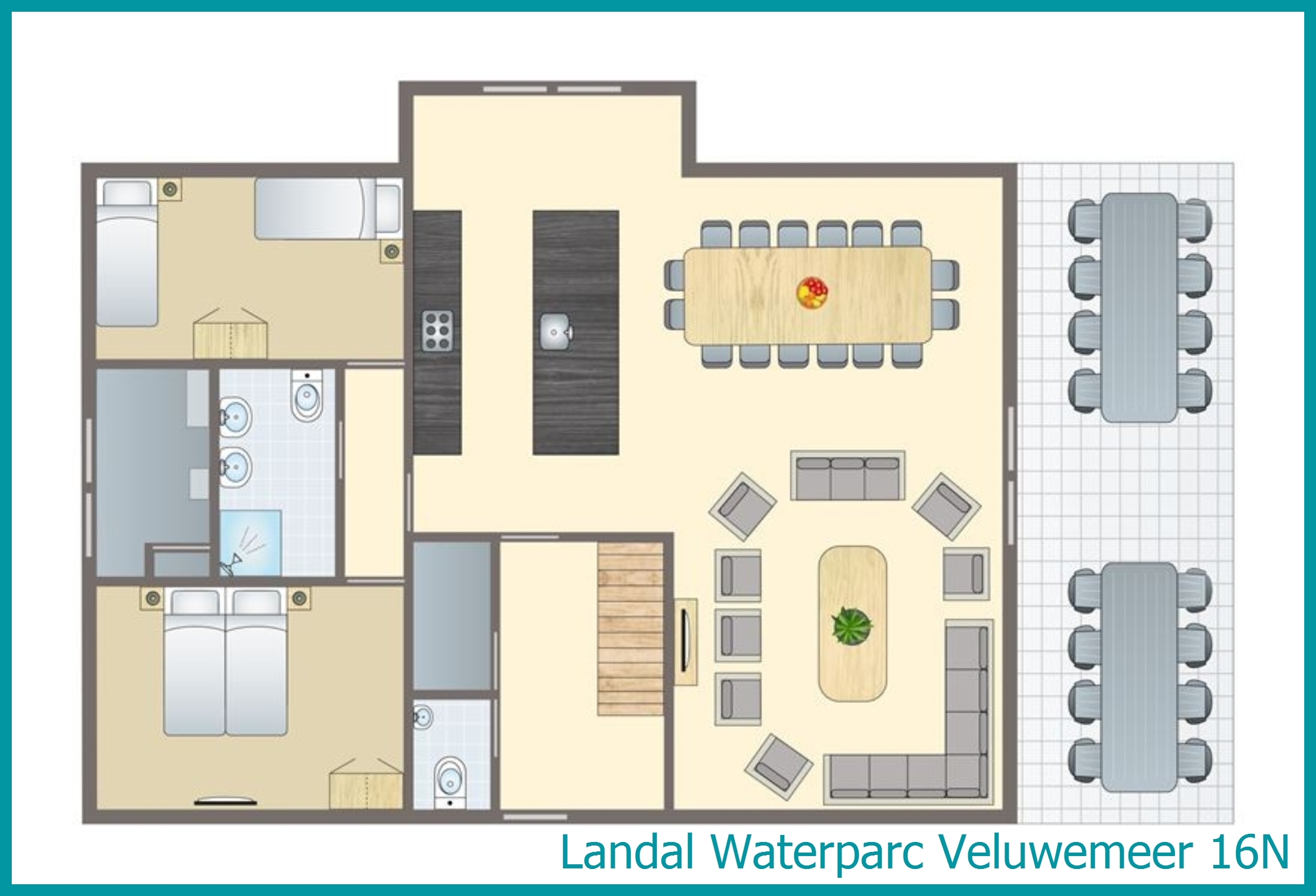 16-Personen-Villa 16N in Waterparc Veluwemeer