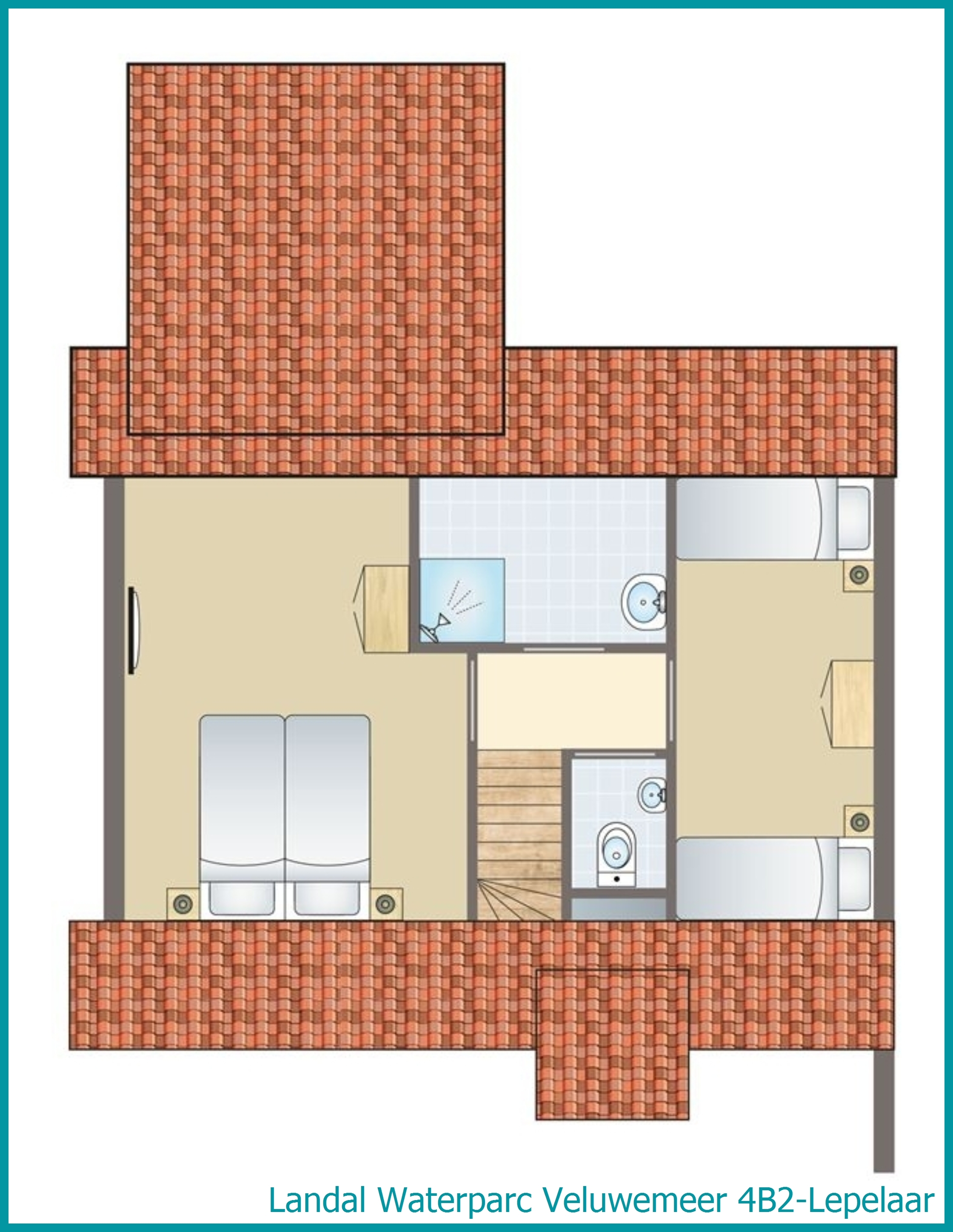 4-Personen-Ferienhaus 4B2-Lepelaar in Waterparc Veluwemeer