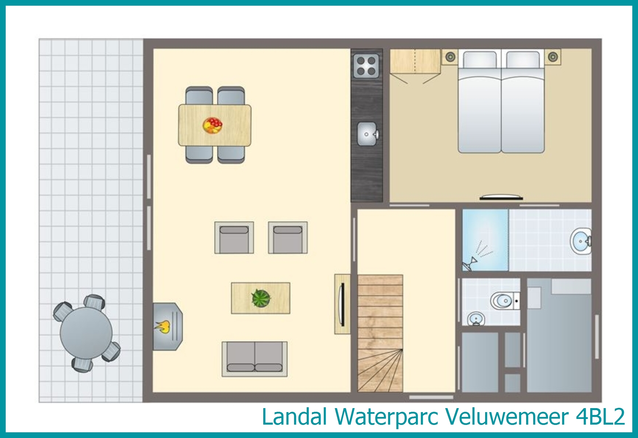 4-Personen-Ferienhaus 4BL2 in Waterparc Veluwemeer