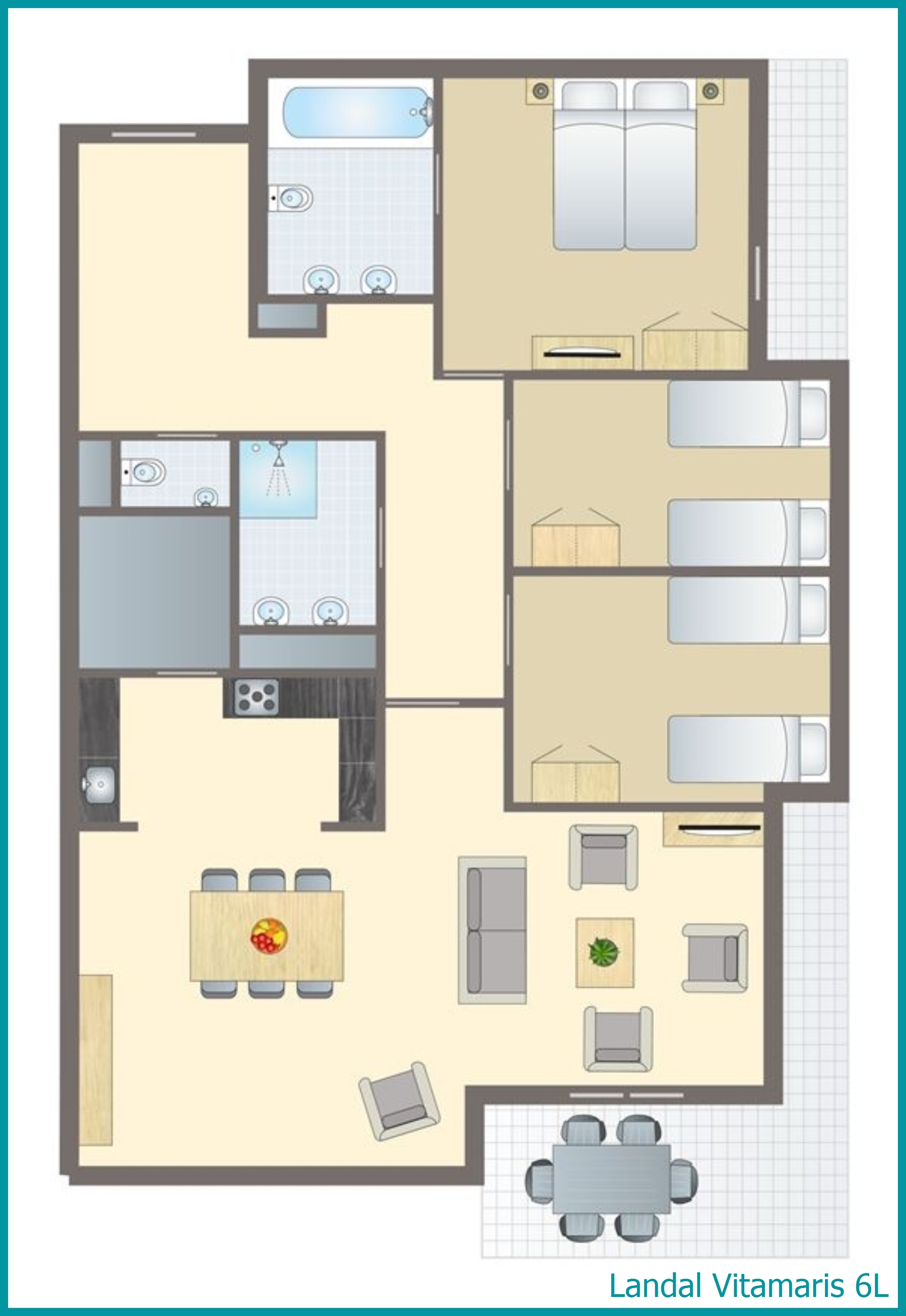 6-Personen-Ferienwohnung 6L in Vitamaris