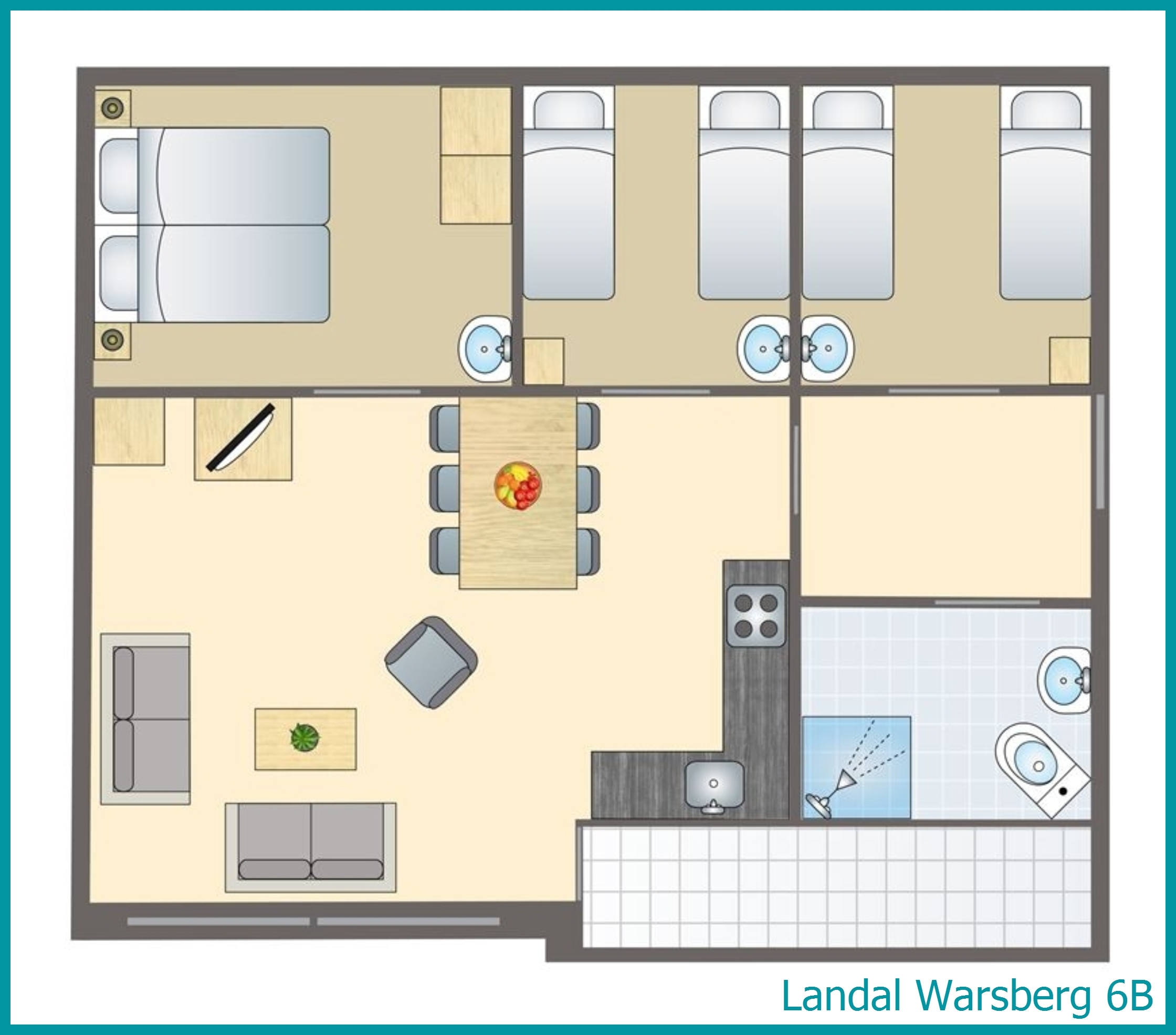 6-Personen-Ferienhaus 6B in Warsberg