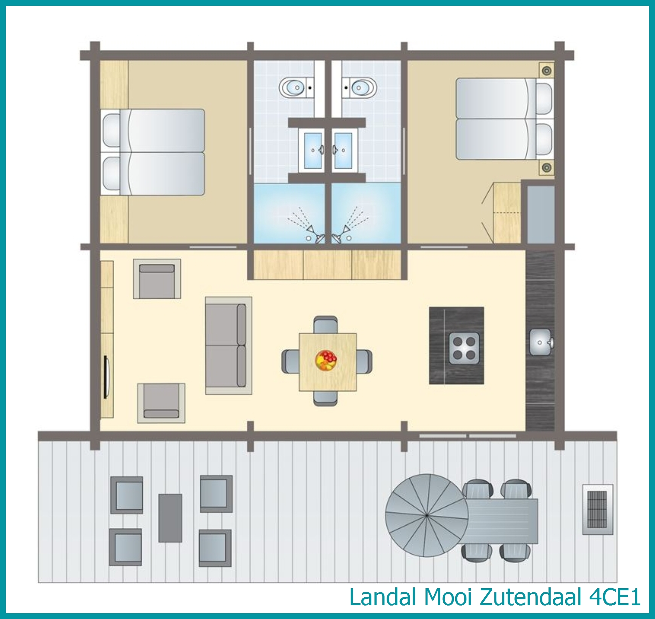 villa 4 personnes 4CE1 à Mooi Zutendaal