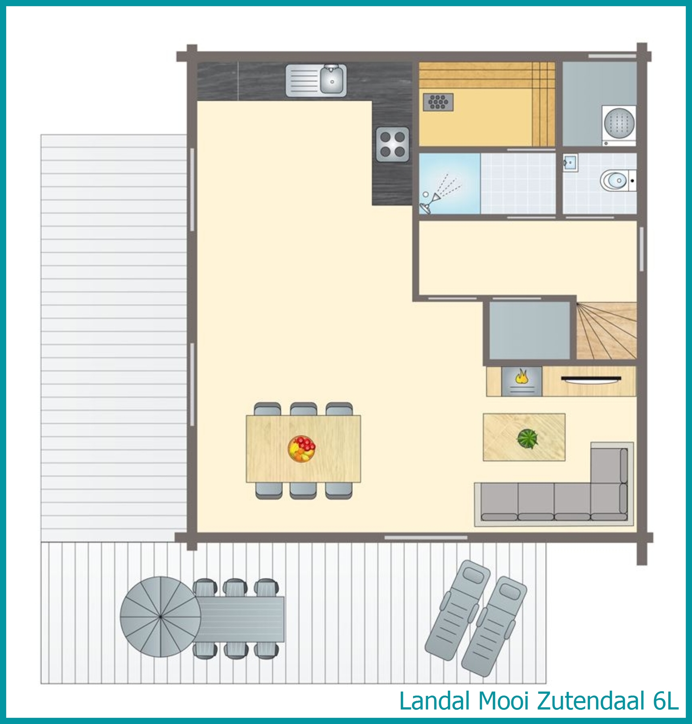 bungalow 6 personnes 6L à Mooi Zutendaal