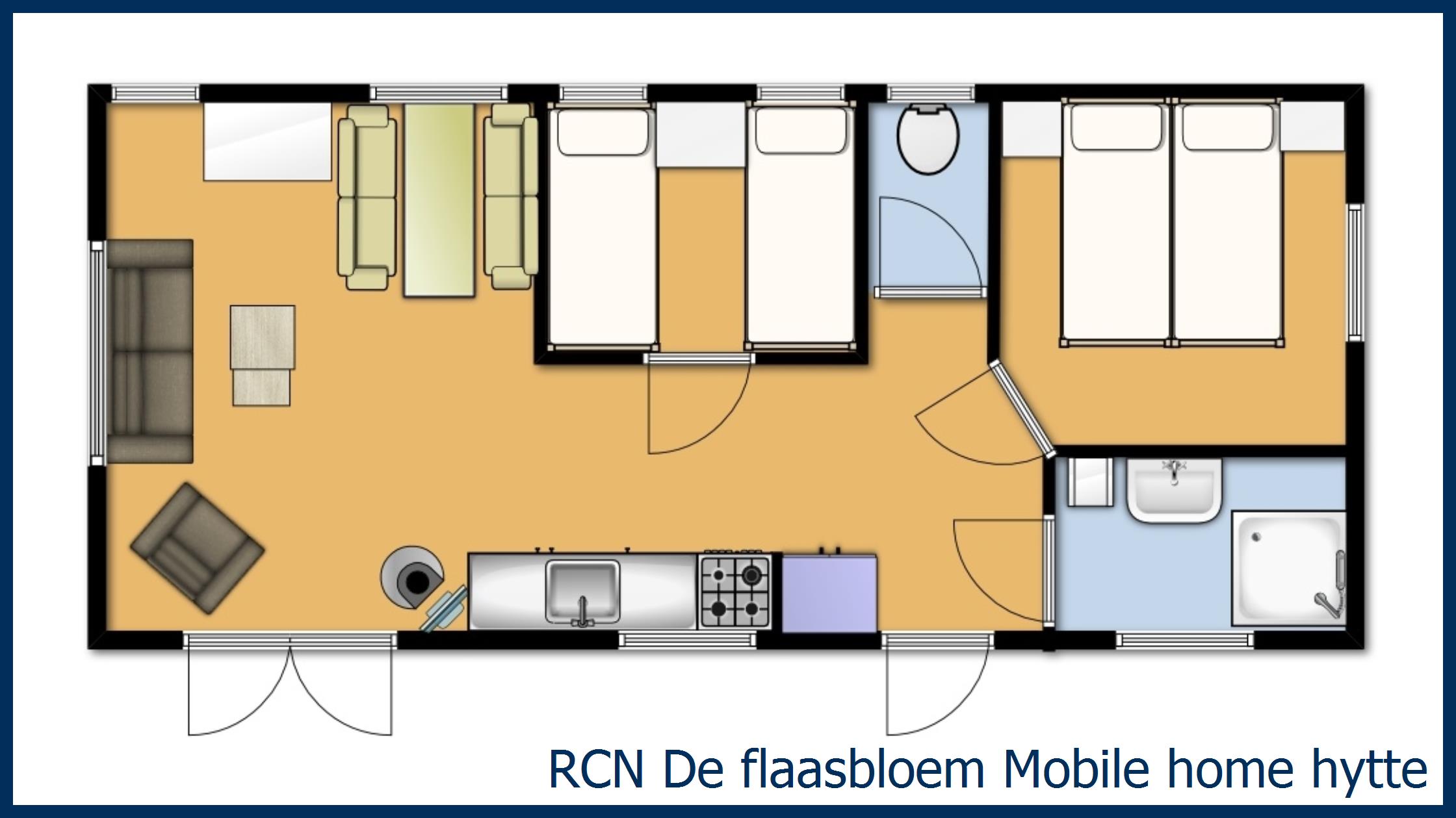 Caravane Mobile home Hytte à De Flaasbloem